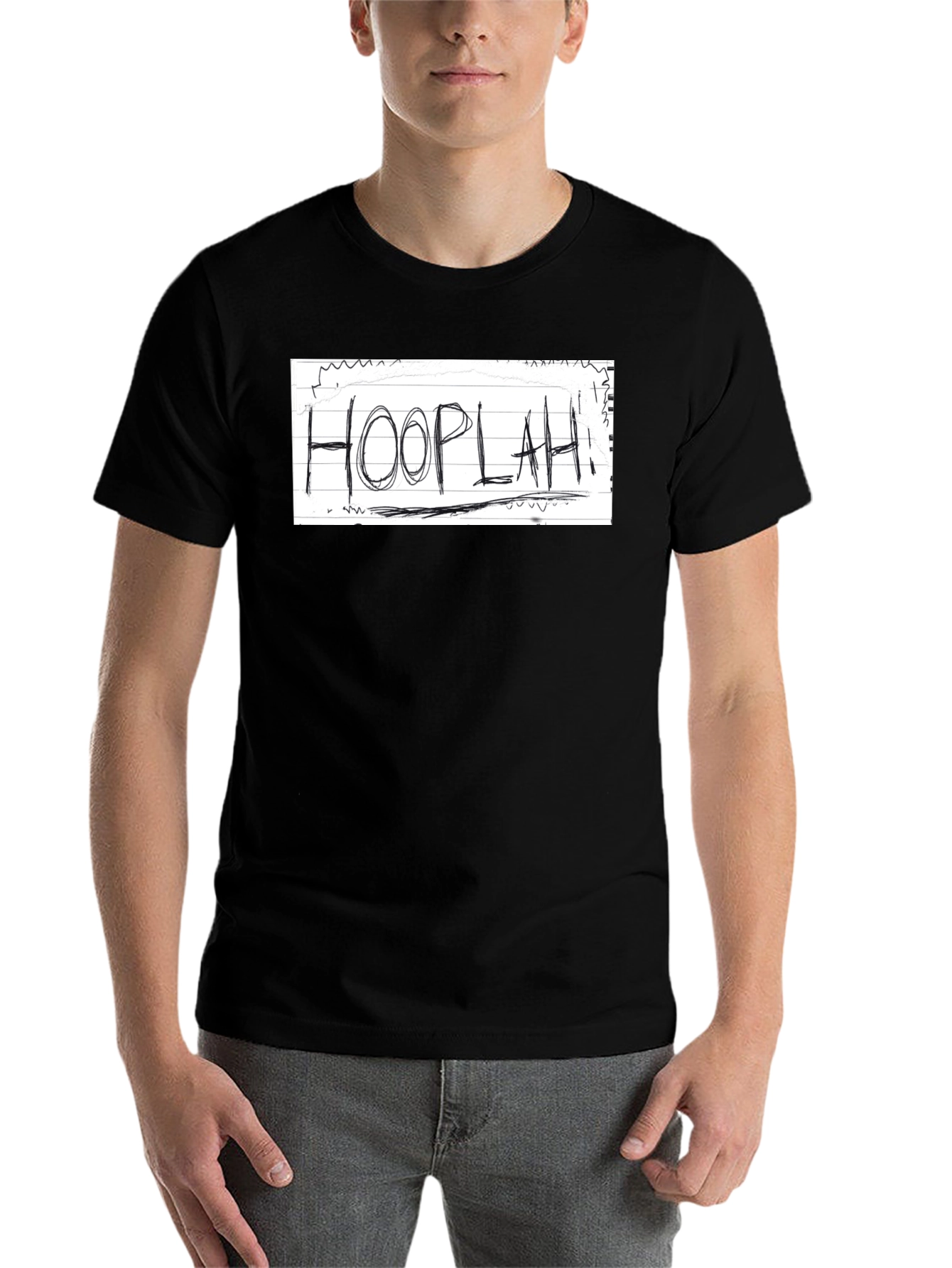 Black Hooplah! Graphic Tee - Unique Design view 7