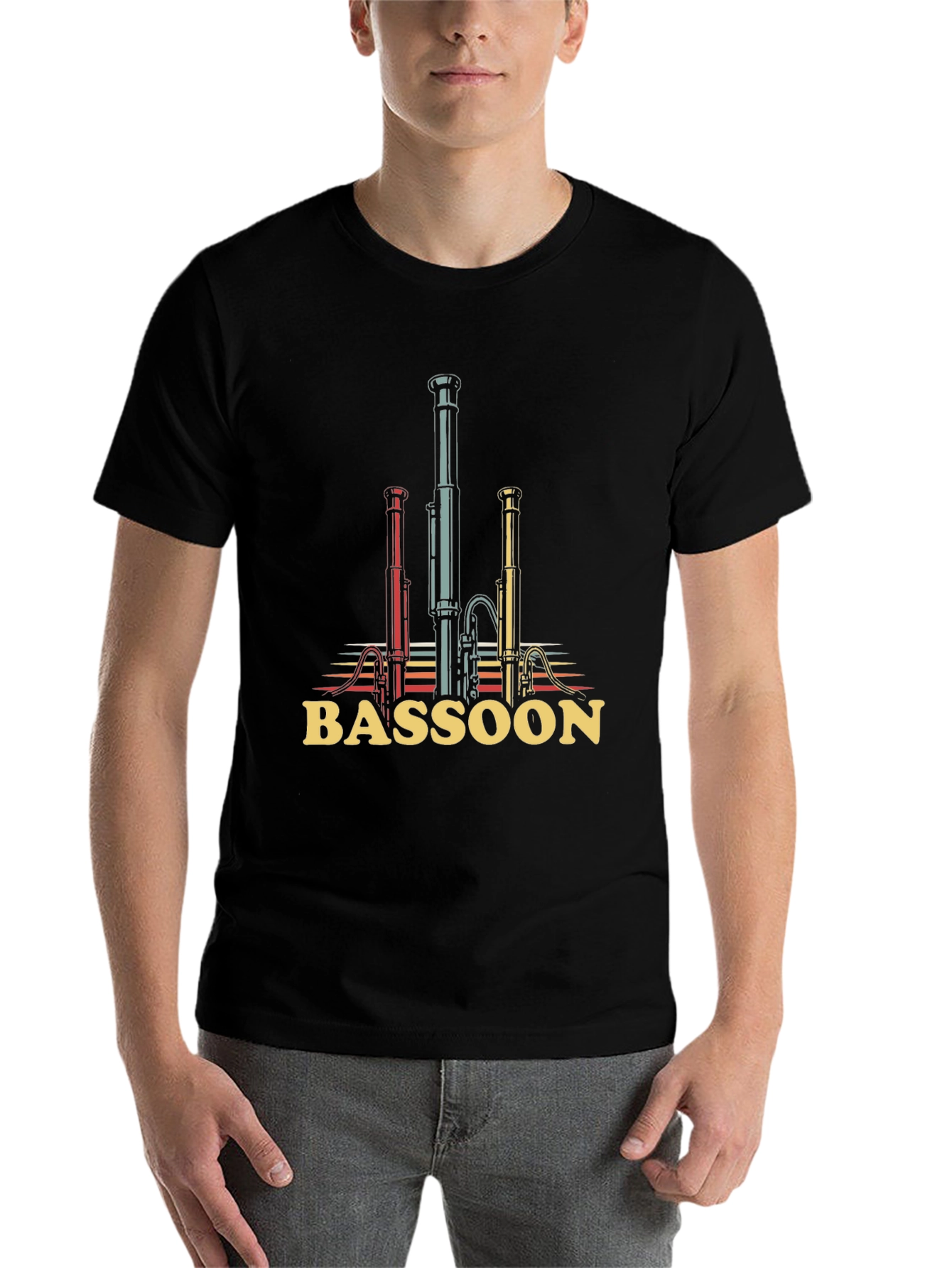 Black Bassoon Graphic Tee - Musician's T-Shirt view 7