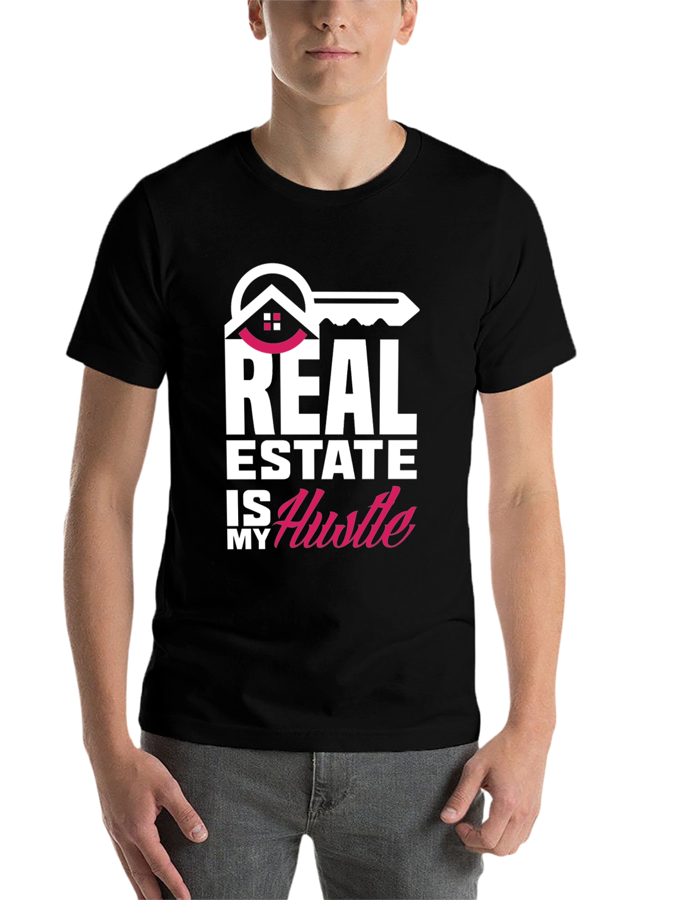 Black Real Estate Hustle T-Shirt view 7