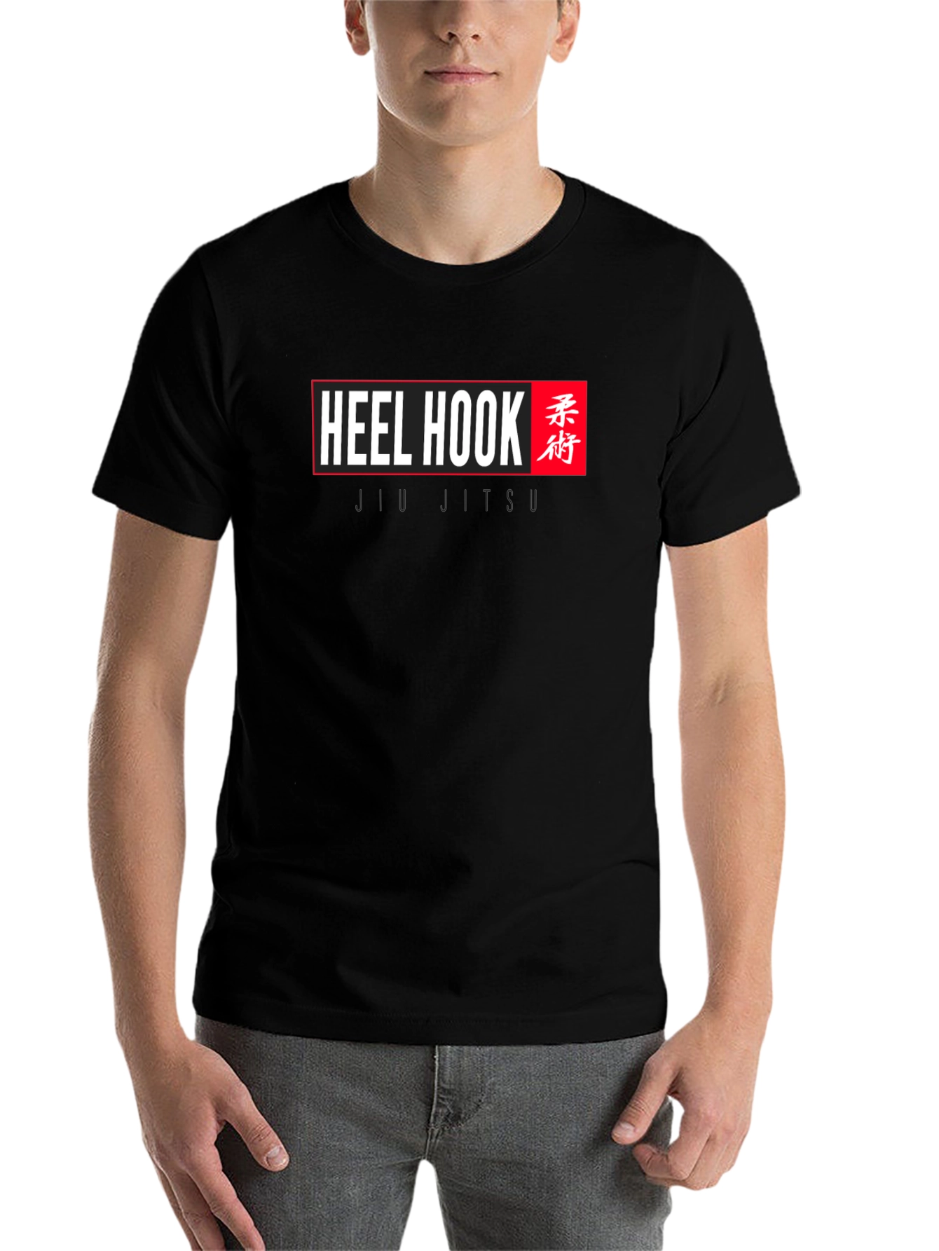 Black Heel Hook Jiu Jitsu T-Shirt - Black view 7