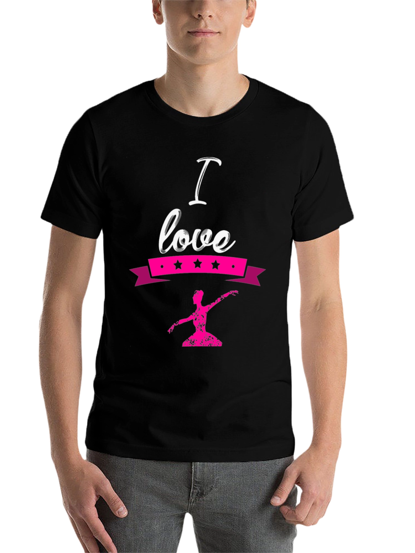 Black I Love Ballet Graphic T-Shirt view 7
