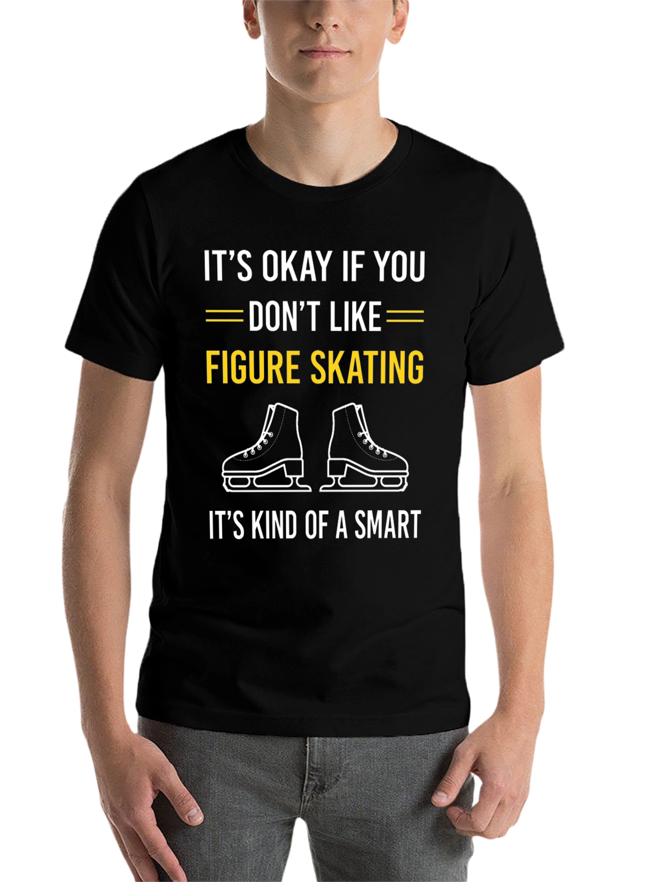 Black Funny Figure Skating T-Shirt - It's Okay If You Don't Like view 7