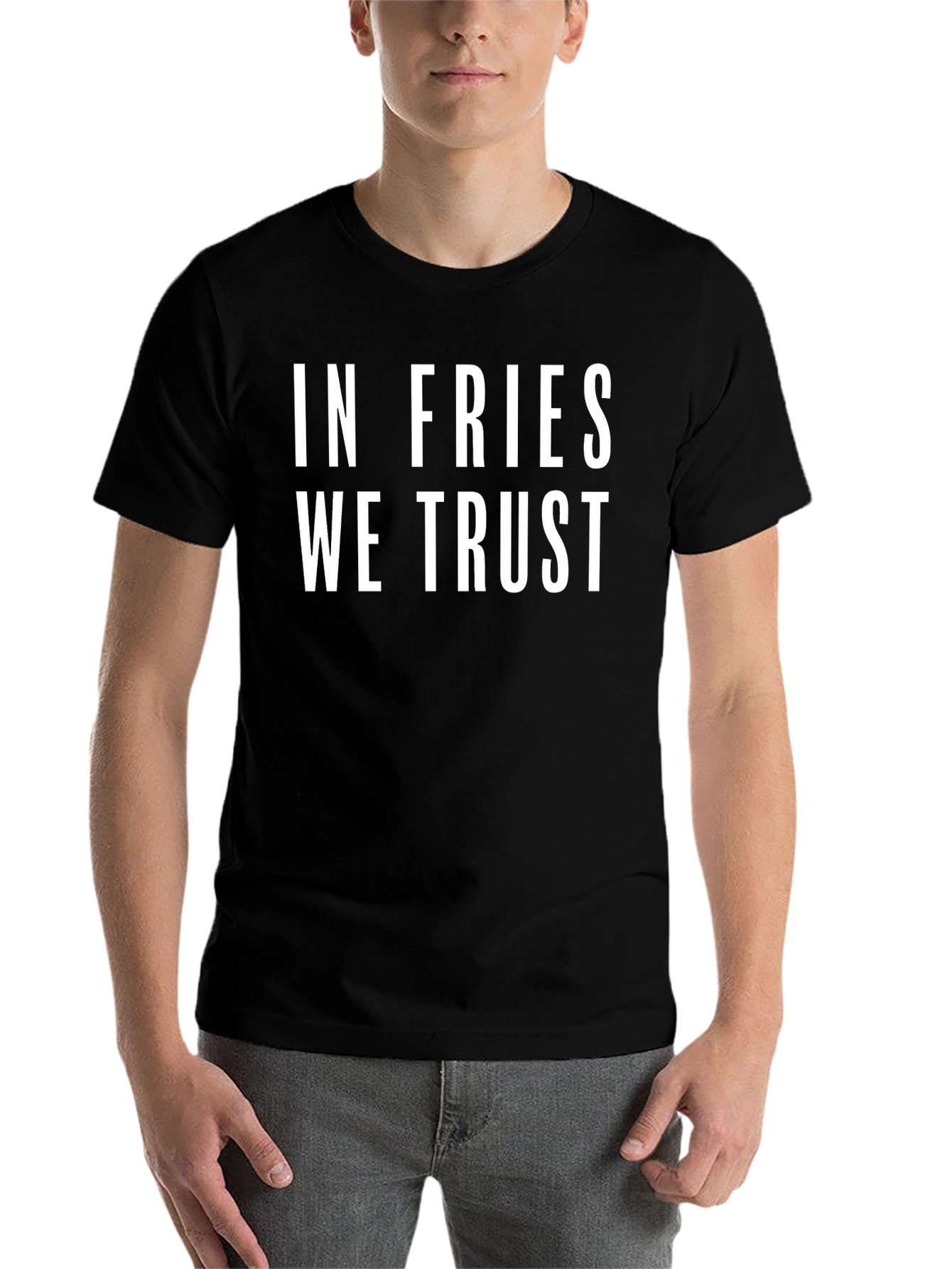 Black In Fries We Trust Black Graphic Tee view 7