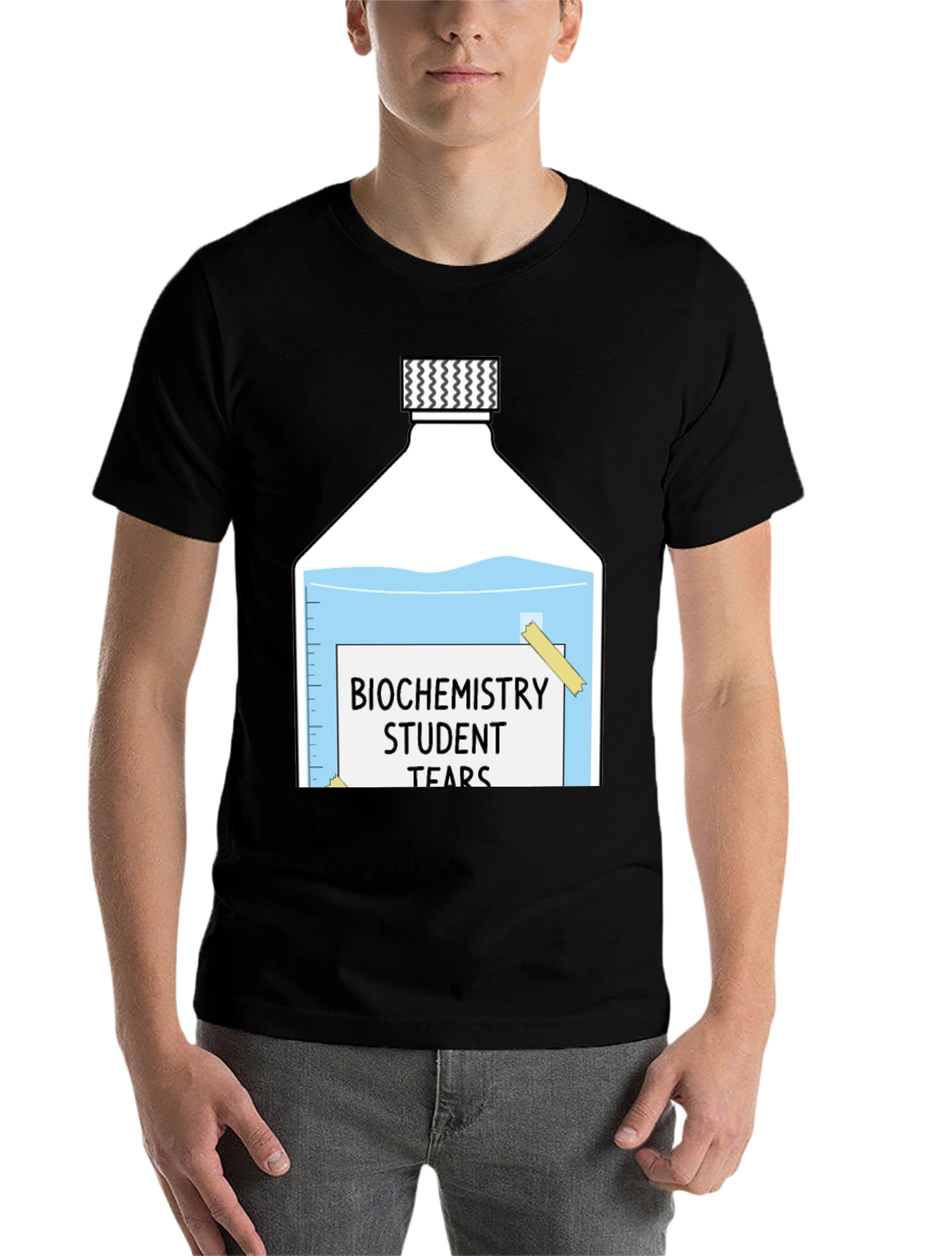 Black Biochemistry Student Tears T-Shirt view 7