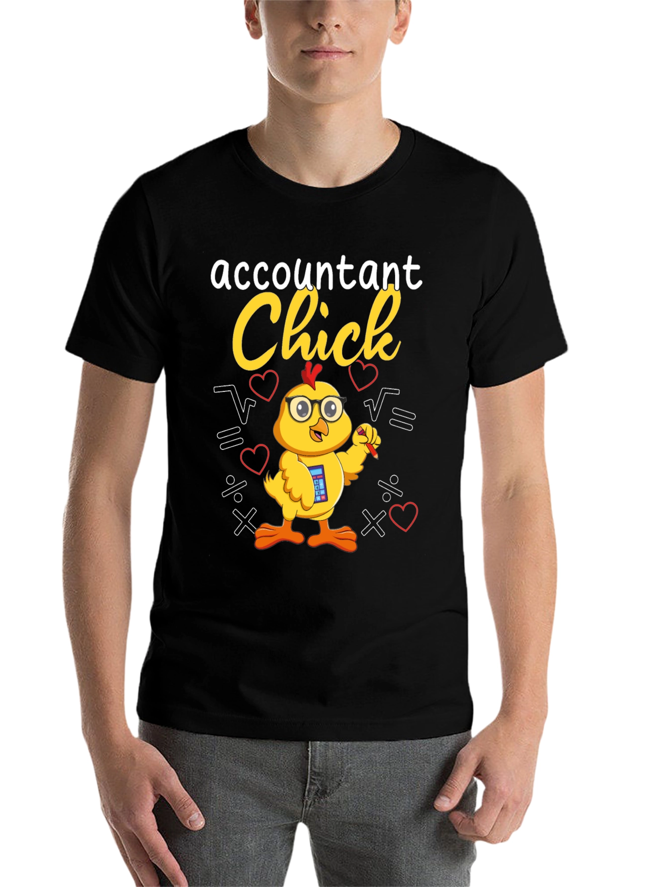 Black Accountant Chick T-Shirt - Funny Accountant Gift view 7