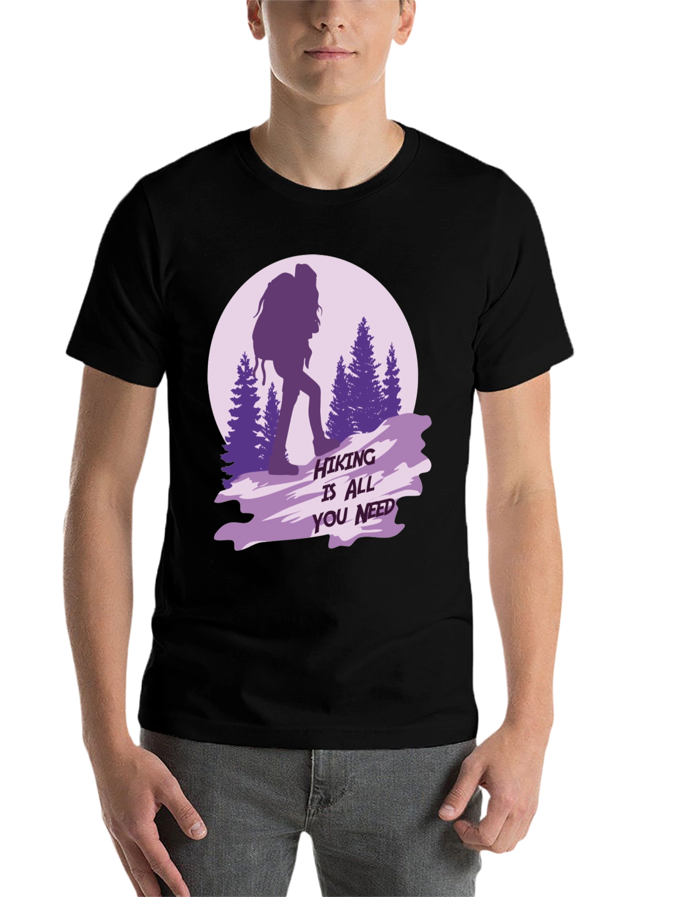 Black Hiking is All You Need Graphic Tee view 7