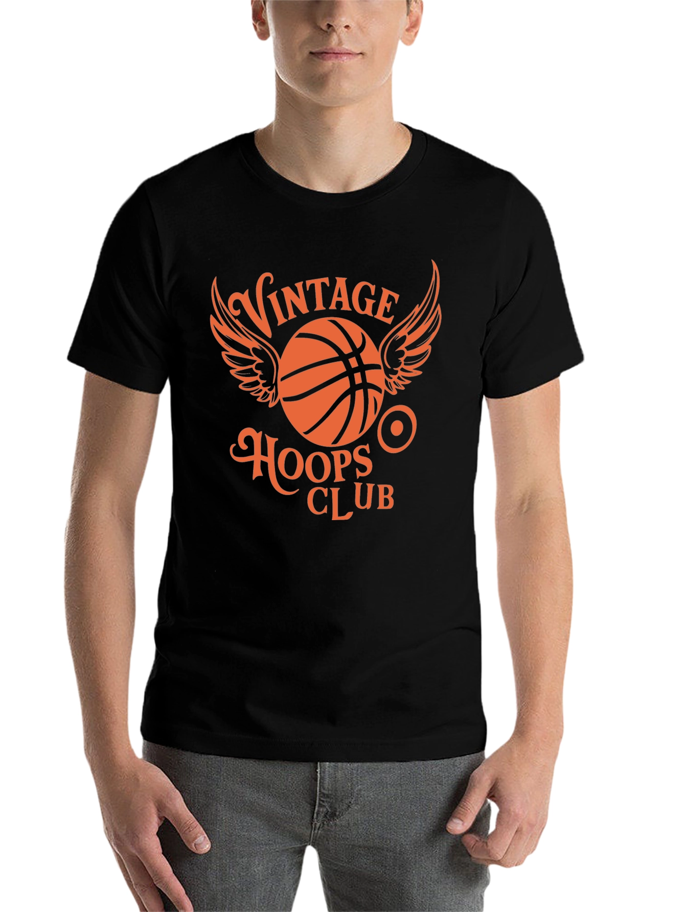 Black Vintage Hoops Club Graphic Tee view 7