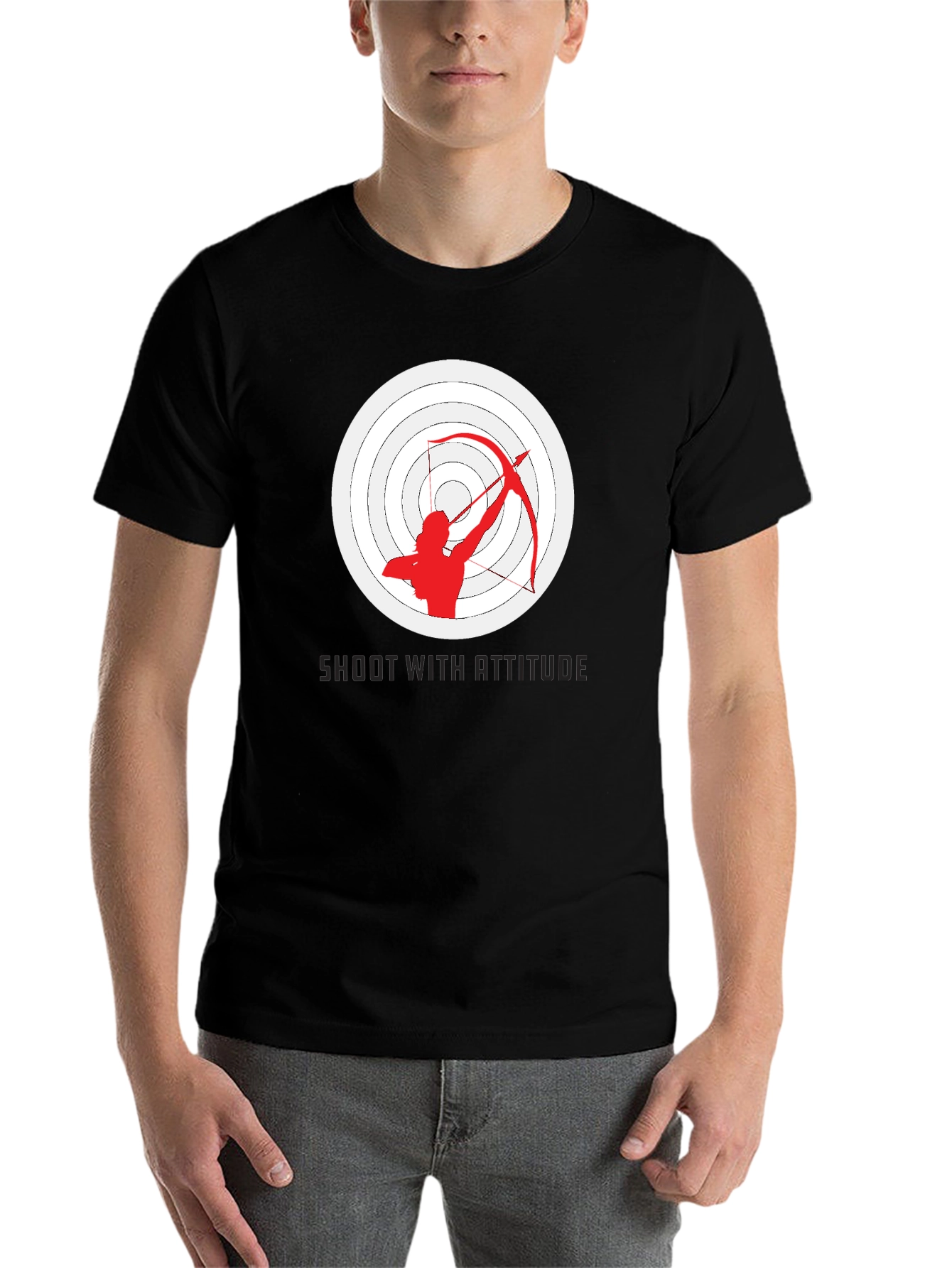 Black Archer Target Graphic Tee - Shoot With Attitude view 7