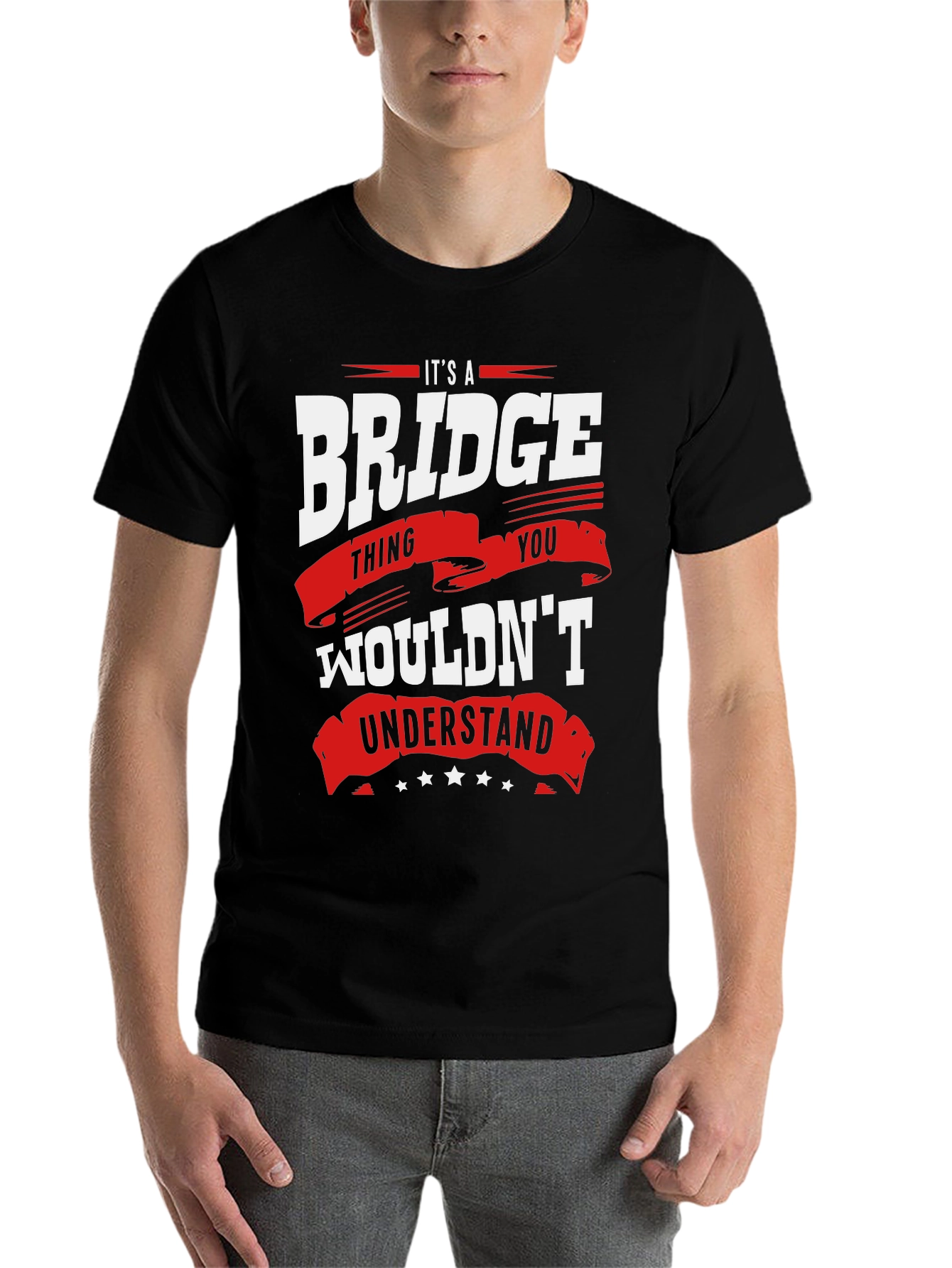 Black It's a Bridge Thing T-Shirt view 7