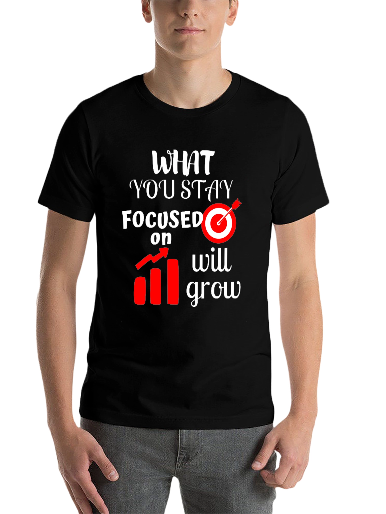 Motivational Black Graphic T-Shirt - 7