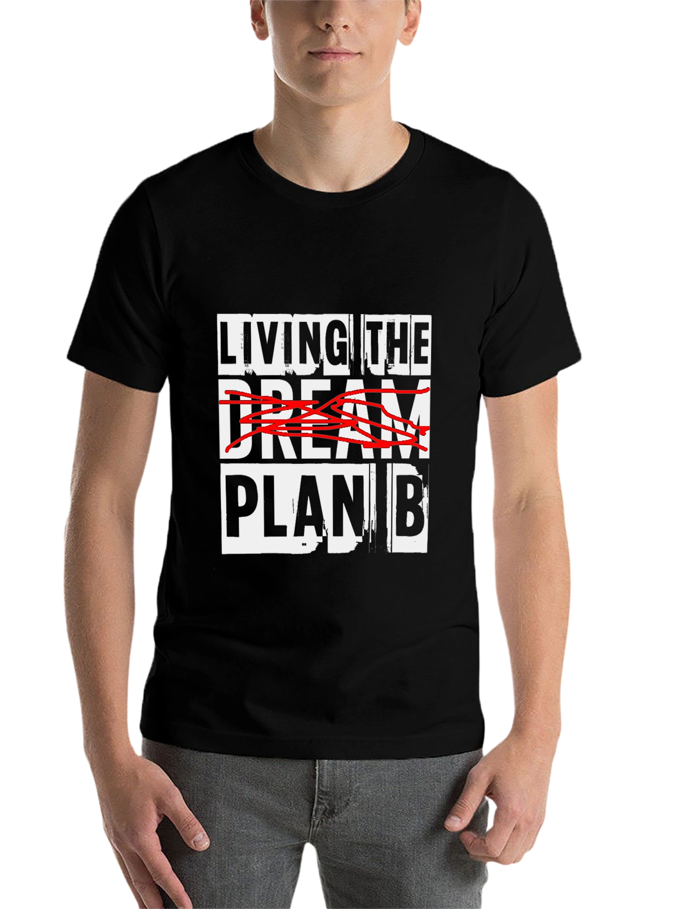Black Living the Plan B T-Shirt view 7