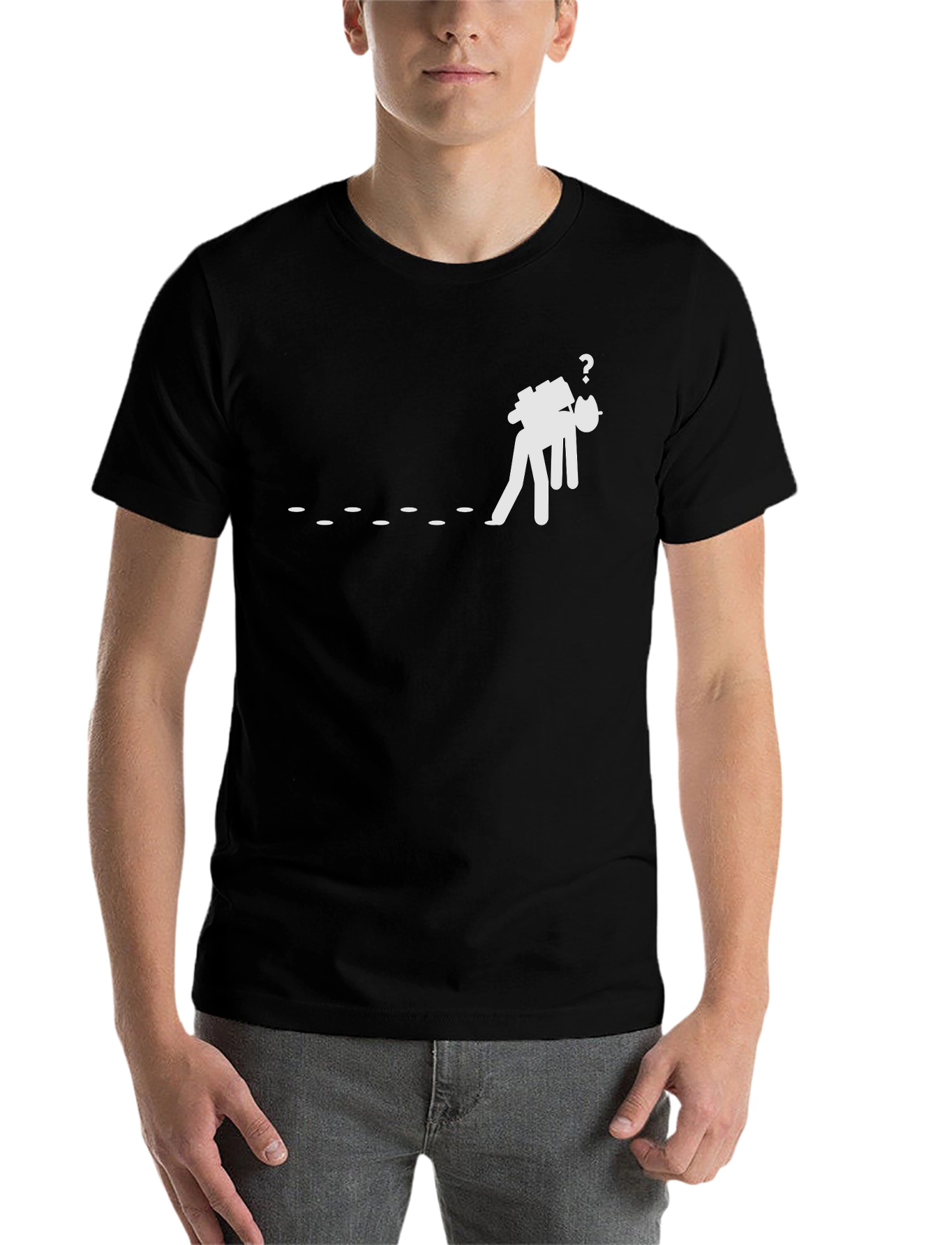 Black Lost Hiker Graphic Tee - Black Cotton T-Shirt view 7