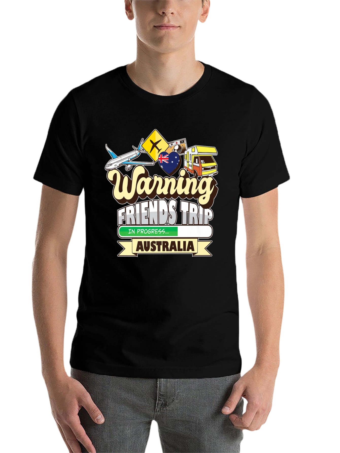 Warning Friends Trip Australia T-Shirt - 7
