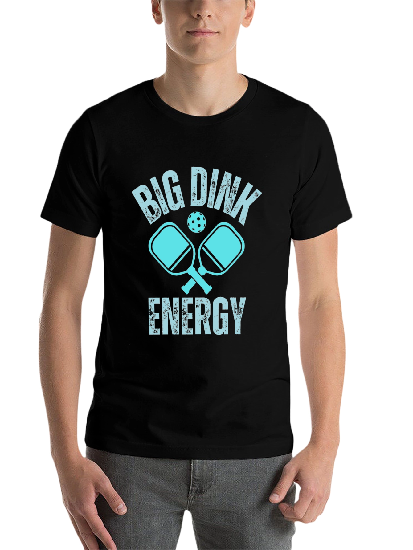 Black Big Dink Energy Pickleball Graphic Tee view 7