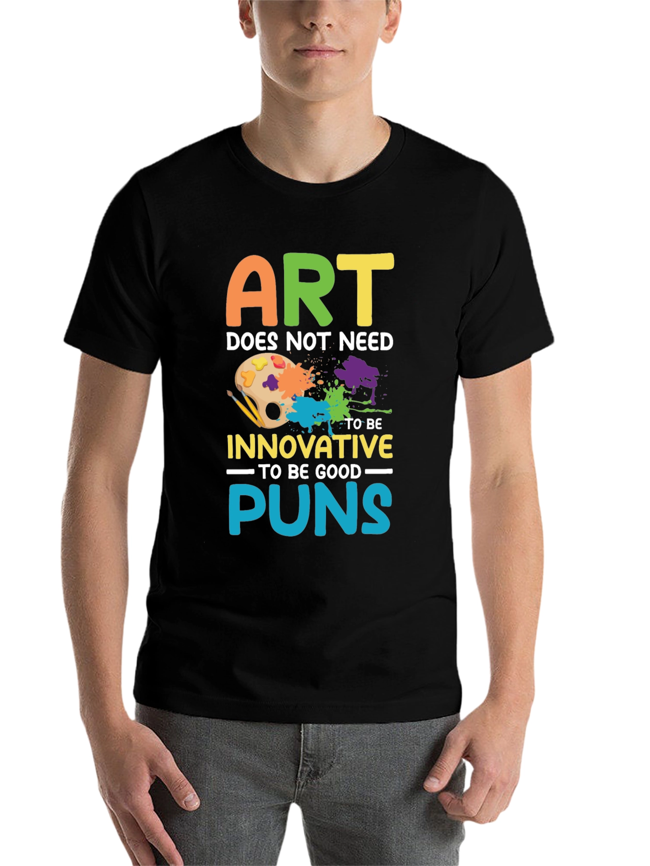 Black Art Puns T-Shirt - Funny Artistic Humor Tee view 7