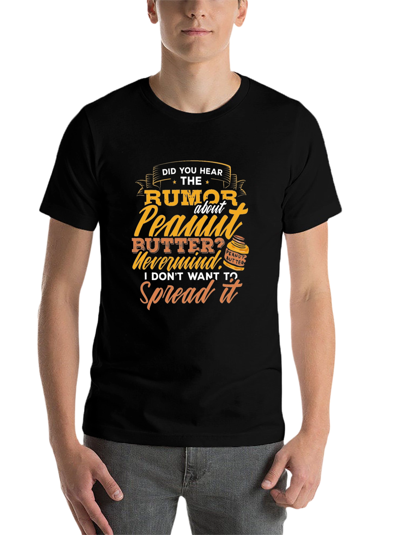 Black Peanut Butter Humor T-Shirt view 7