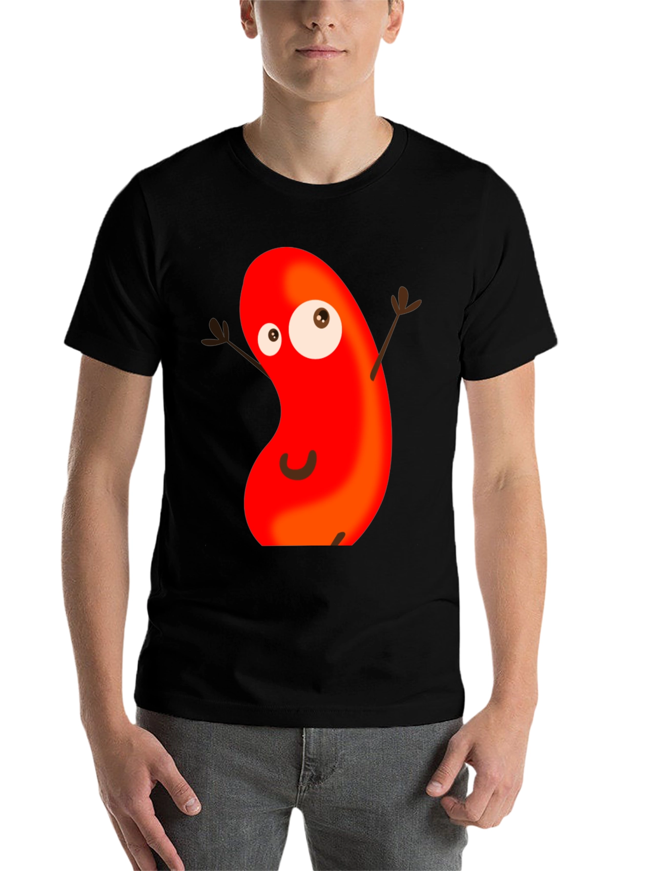 Black Funny Bean Character Graphic Tee view 7
