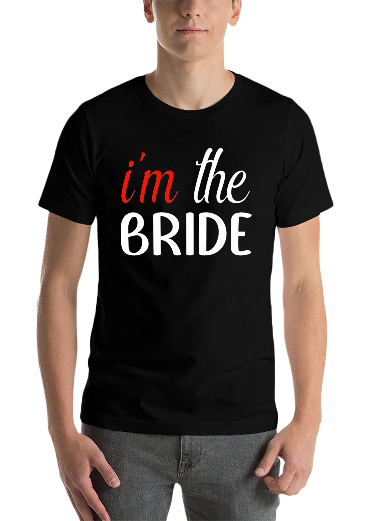Black I'm the Bride T-Shirt - Bride To Be Tee view 7