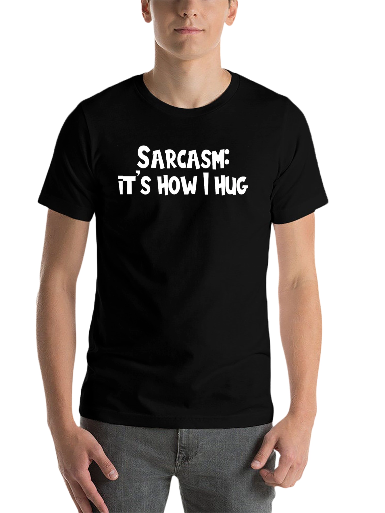 Black Sarcasm: It's How I Hug - Graphic Tee view 7