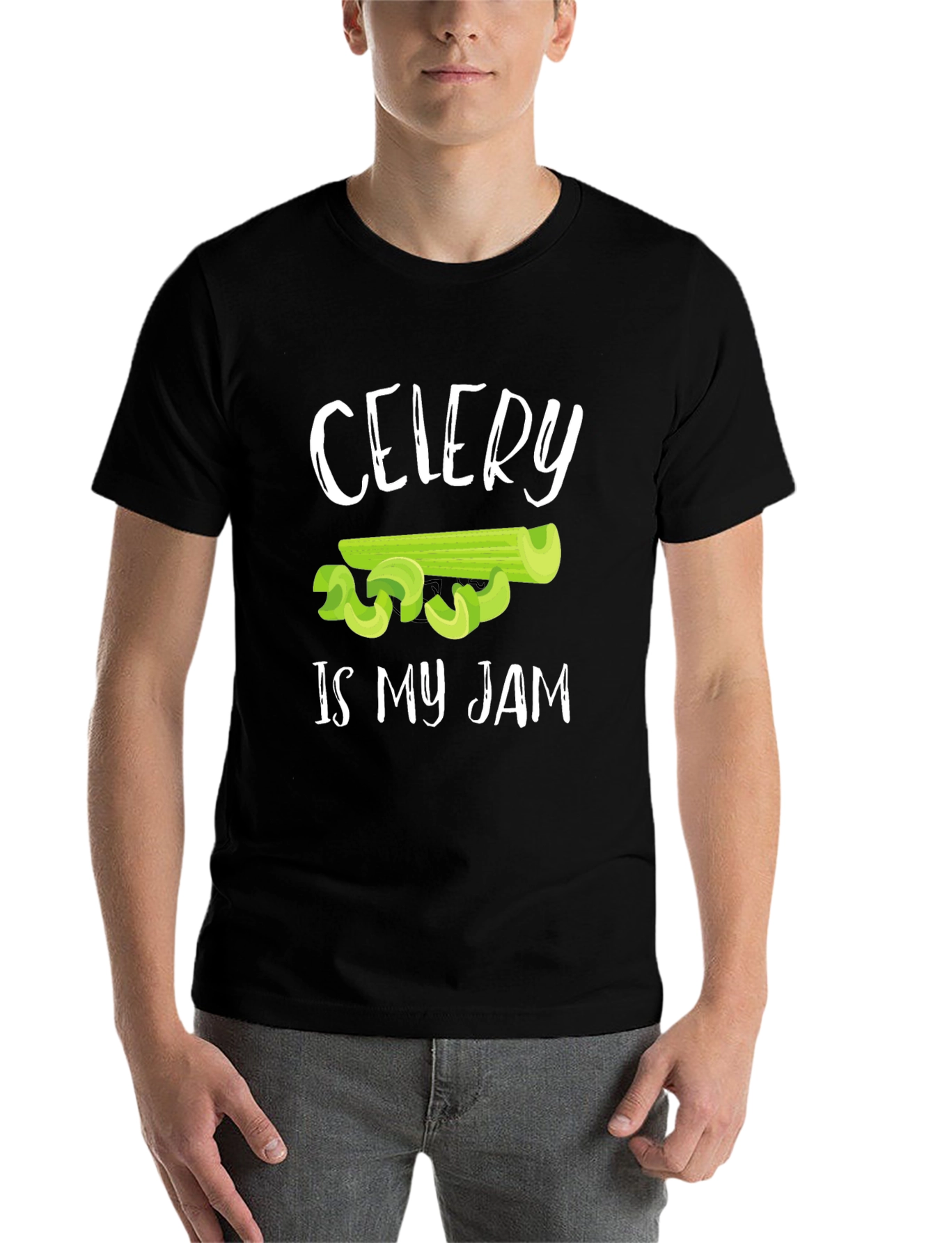 Black Celery Is My Jam T-Shirt - Funny Veggie Tee view 7
