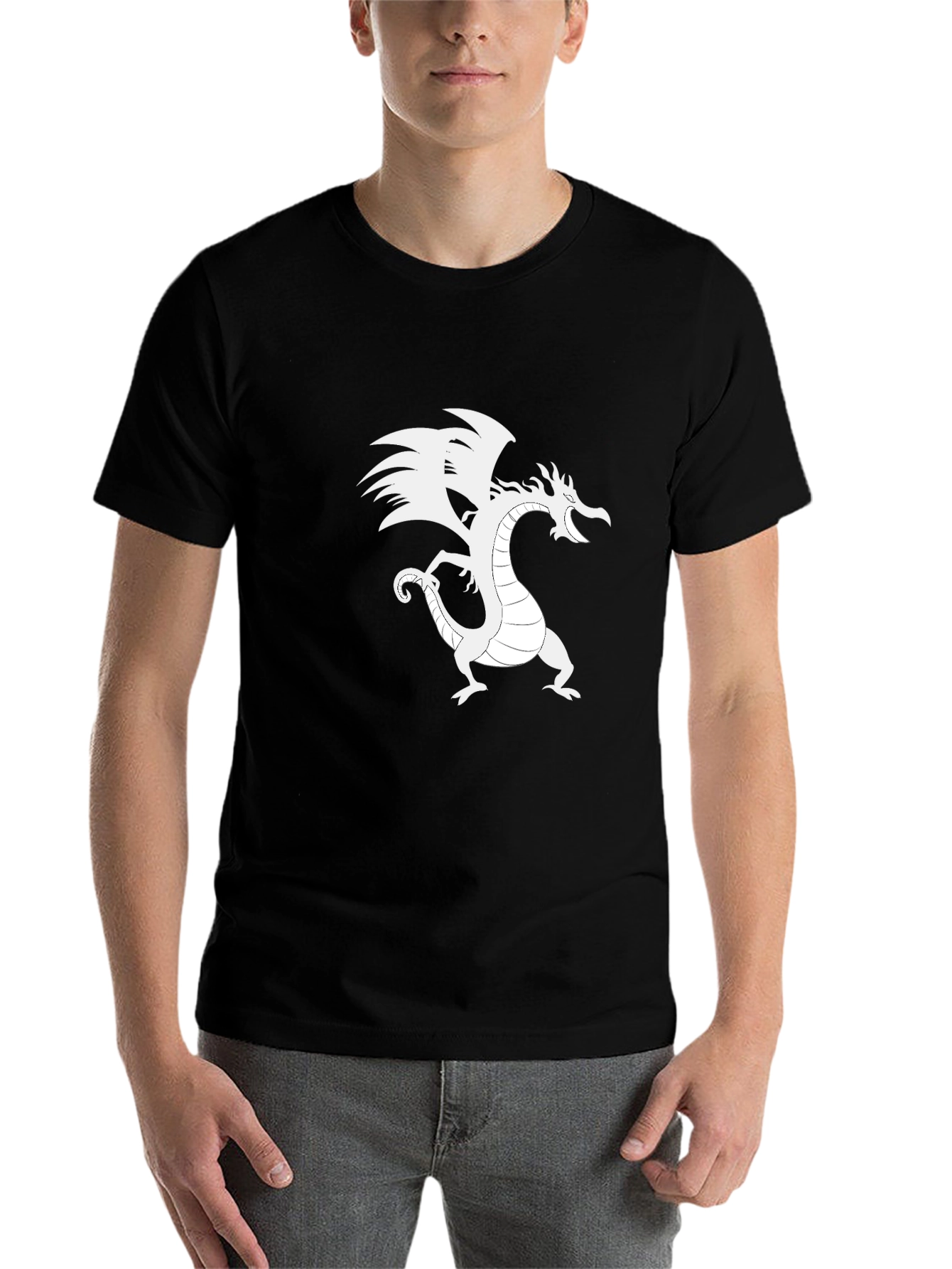 Black Dragon Graphic T-Shirt - Black Cotton Tee view 7