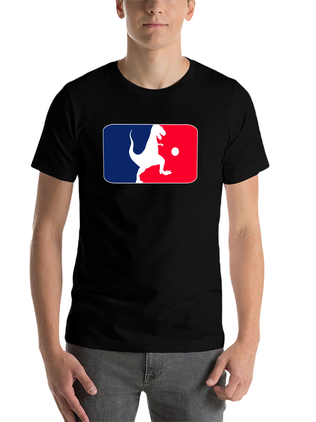 Black Dino Baseball T-Shirt view 7