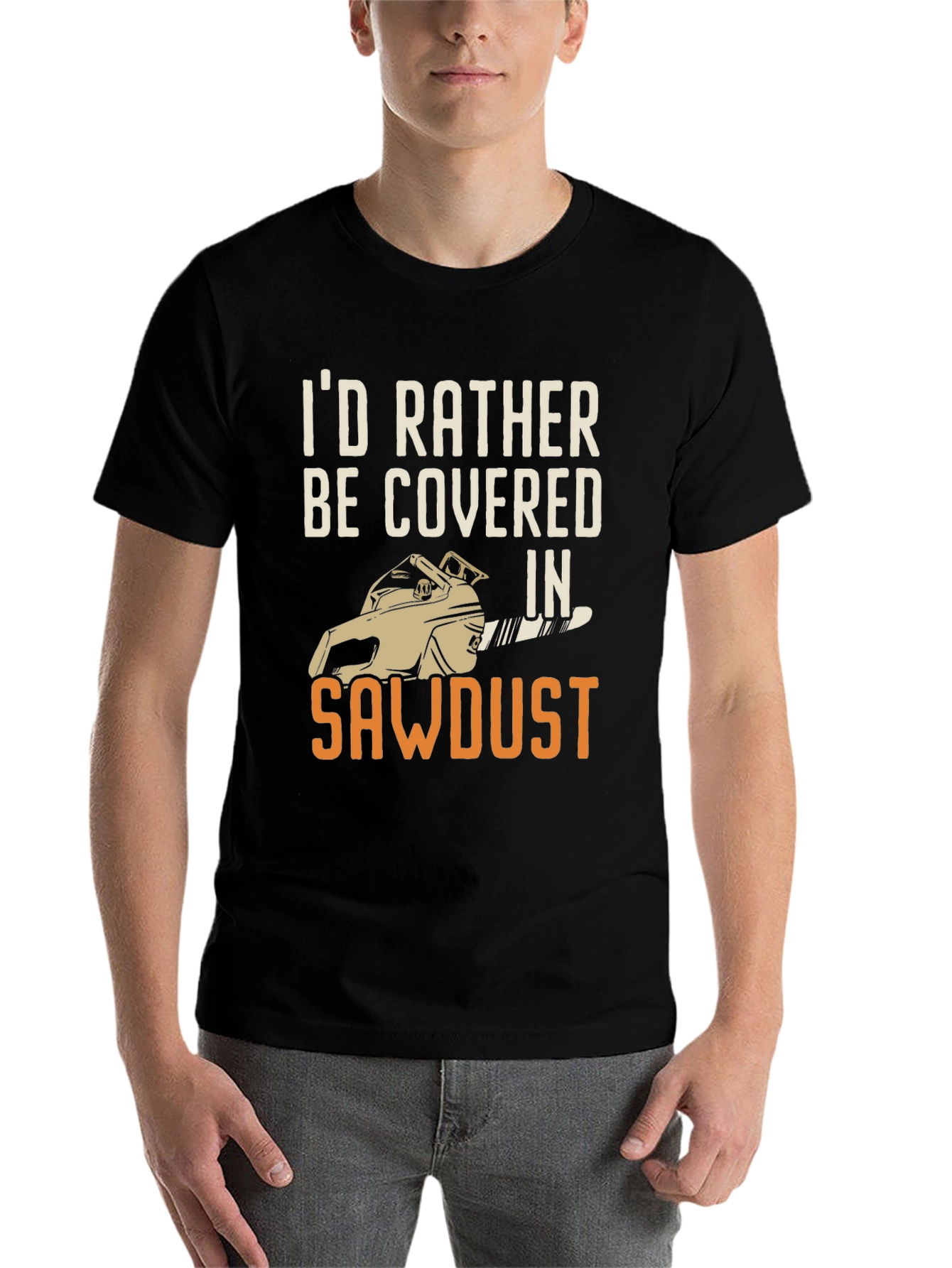 Black Sawdust Chainsaw Graphic T-Shirt - Lumberjack Apparel view 7