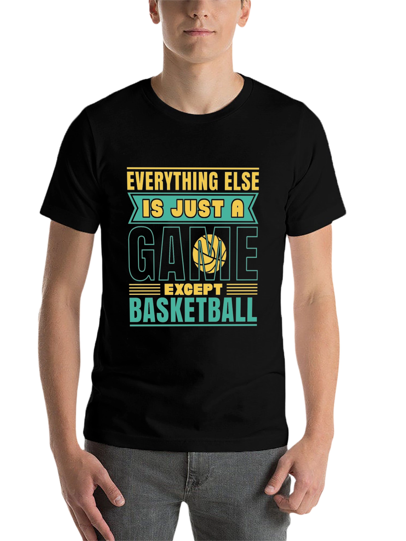 Black Basketball Game T-Shirt view 7