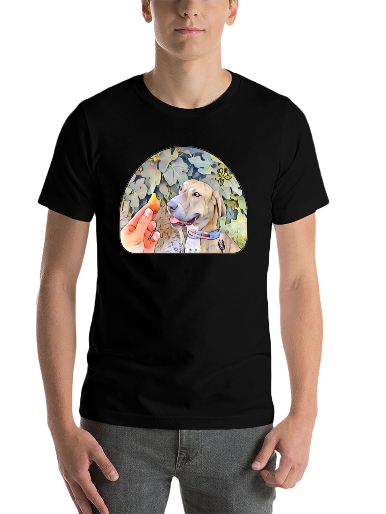 Black Dog Treat Black Graphic Tee view 7