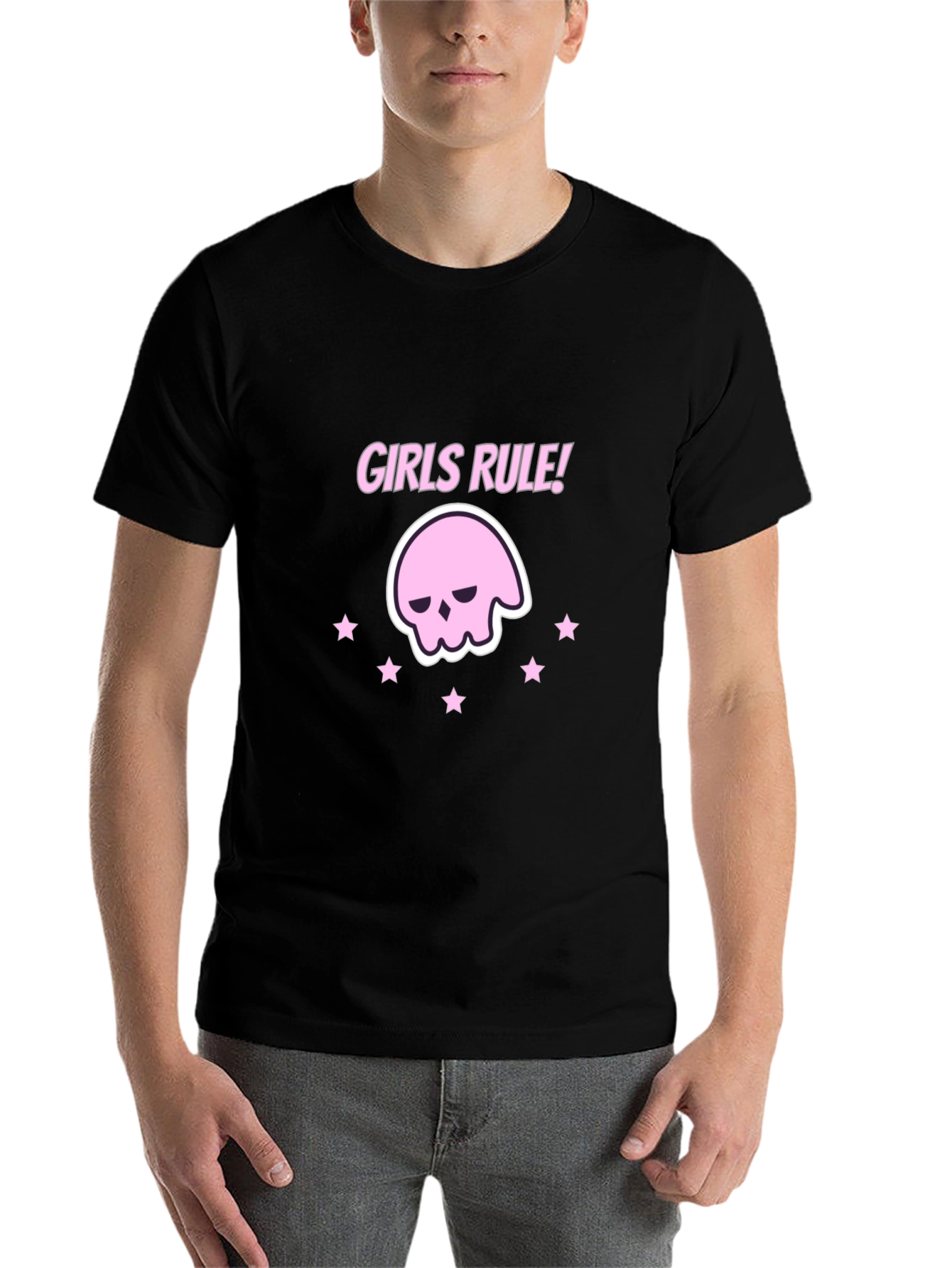 Black Girls Rule! Graphic Tee - Black Cotton T-Shirt view 7