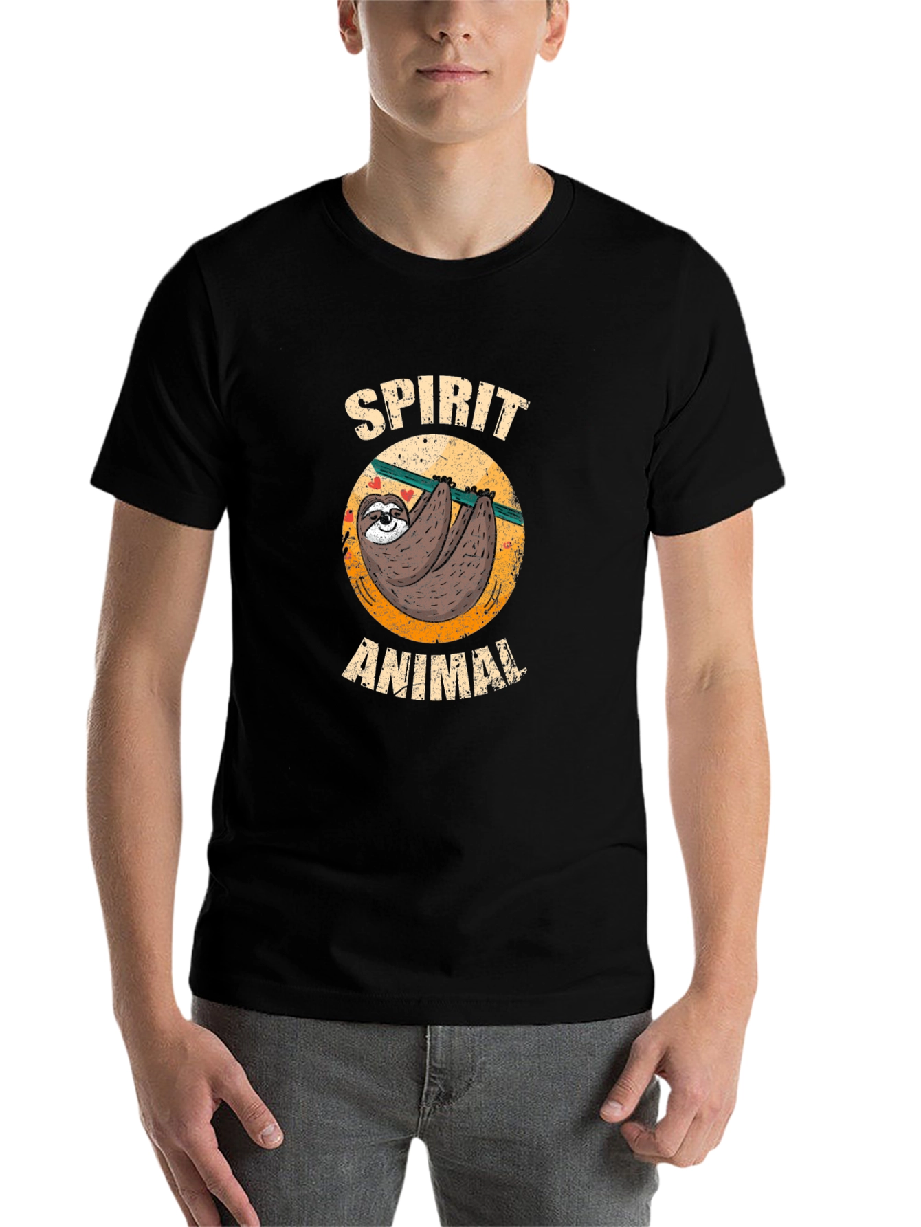 Black Spirit Animal Sloth Tee view 7