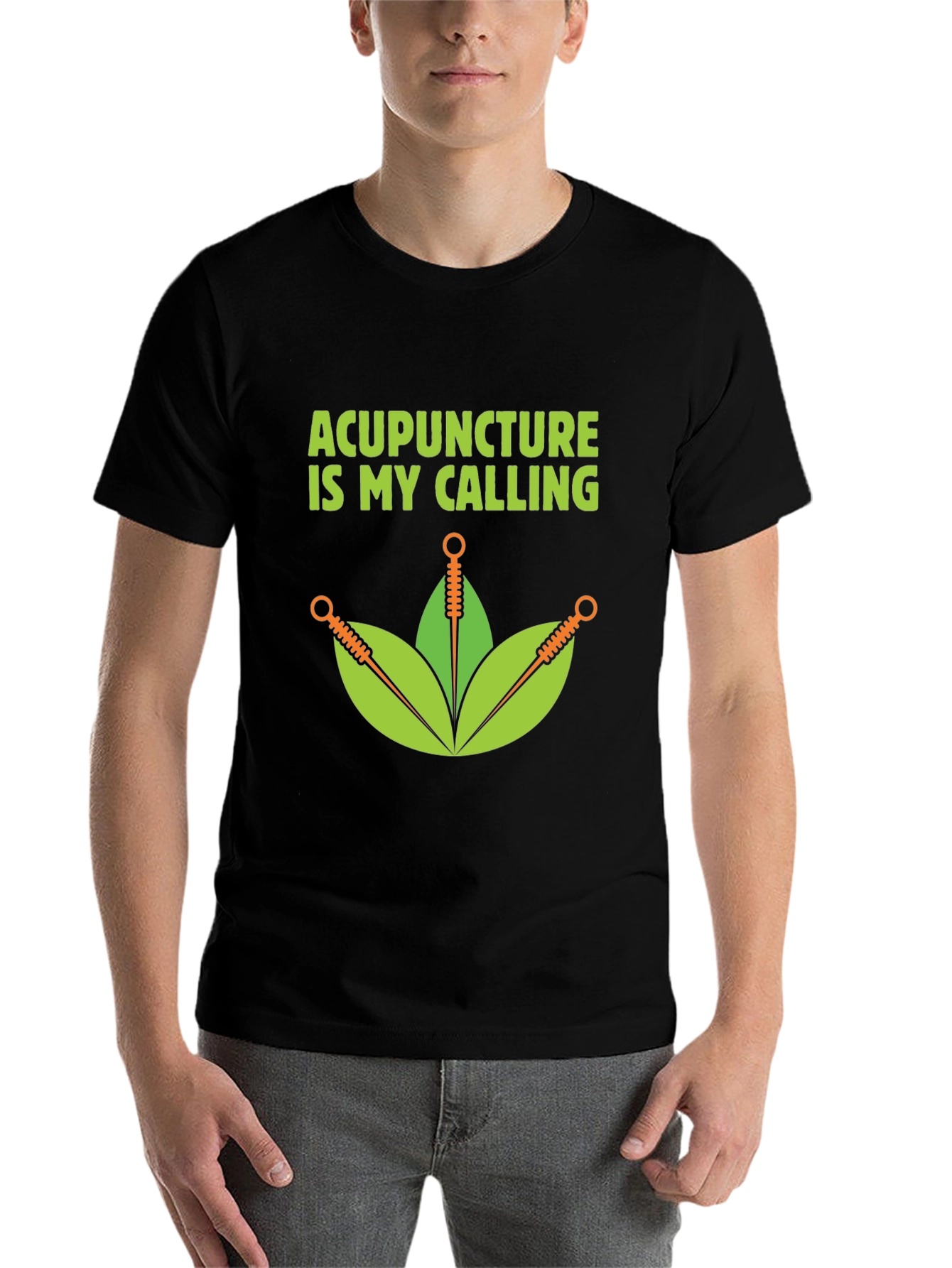 Black Acupuncture Is My Calling T-Shirt view 7