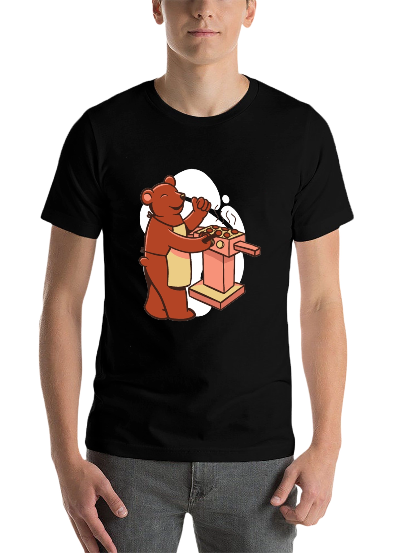 Black Bear Chef T-Shirt - Culinary Bearbecue view 7