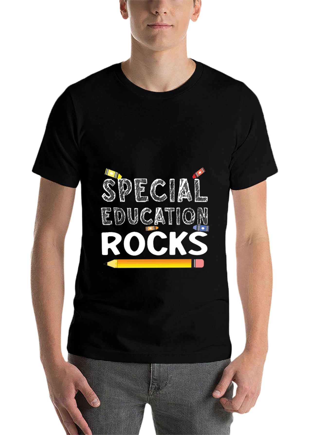 Black Special Education Rocks Graphic Tee view 7