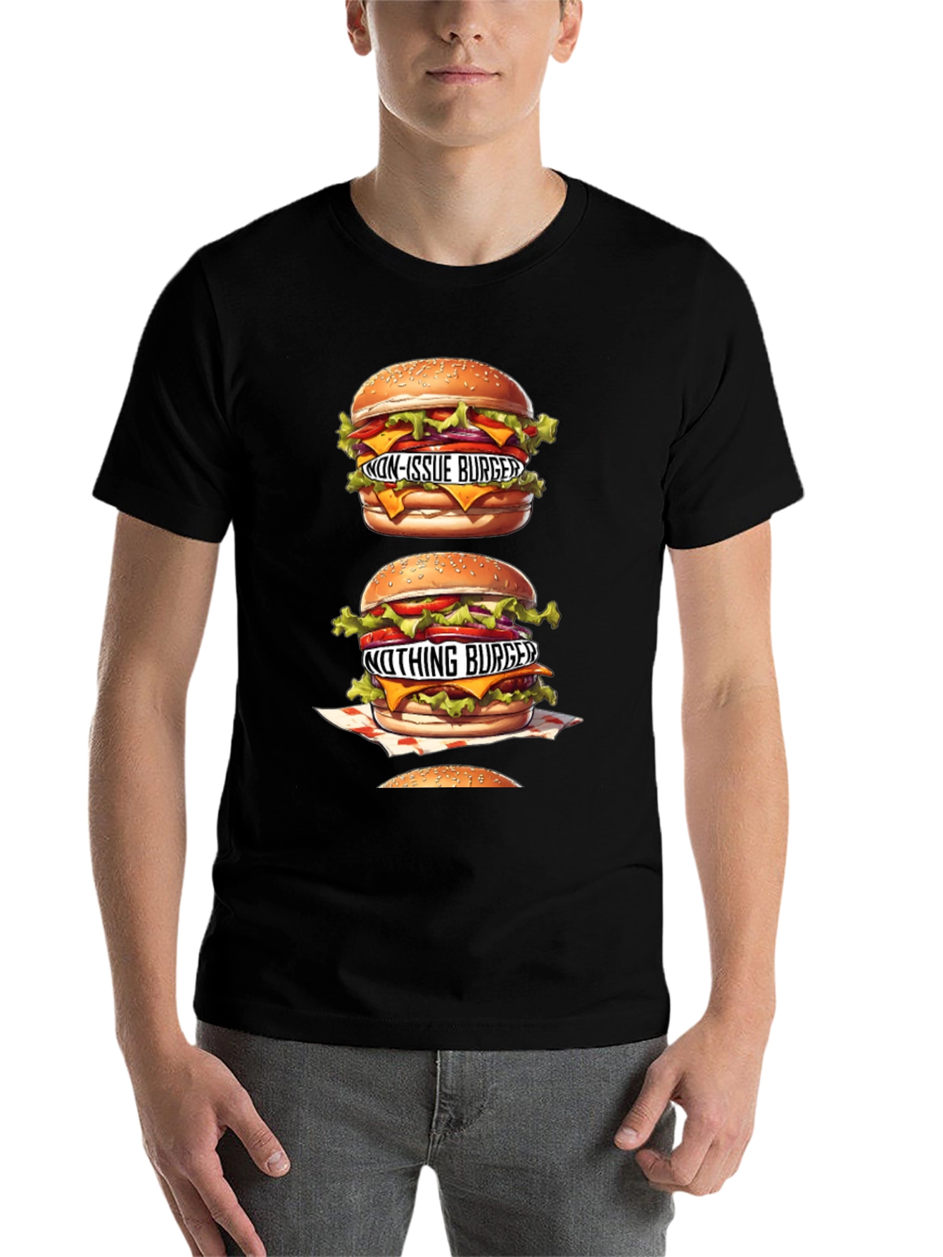 Black Burger Graphic Tee - "Non-Issue" & "Nothing" Burgers view 7