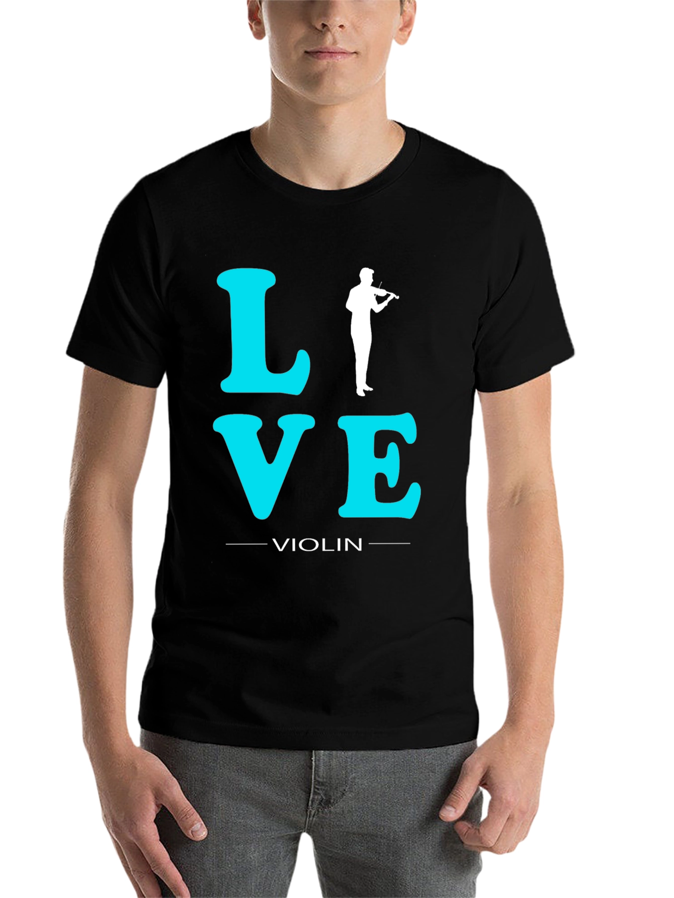 Black Love Violin T-Shirt - Music Lover Tee view 7