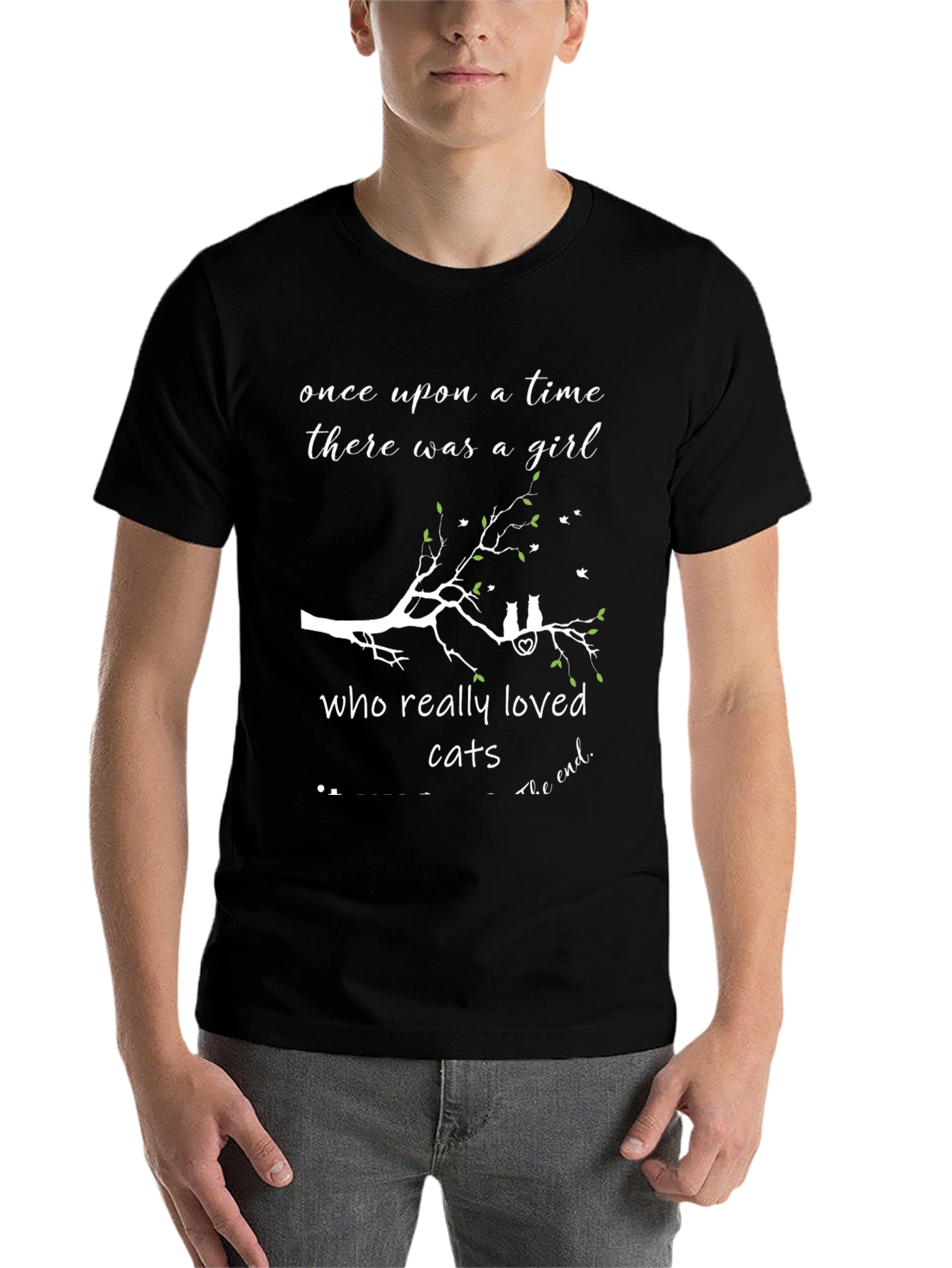 Black Cat Lover T-Shirt: Once Upon A Time Girl Cats Tee view 7