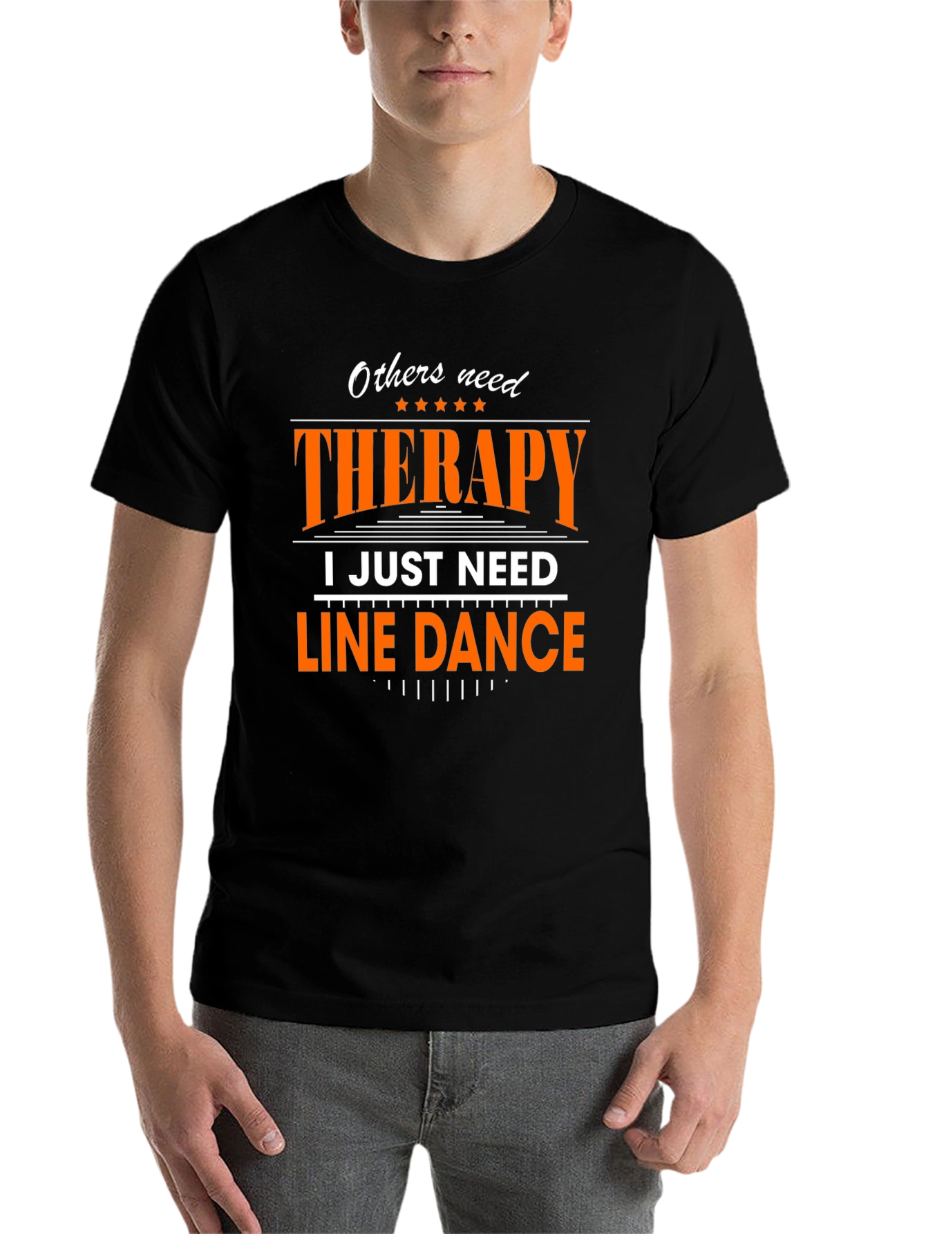 Black Line Dance Therapy T-Shirt view 7