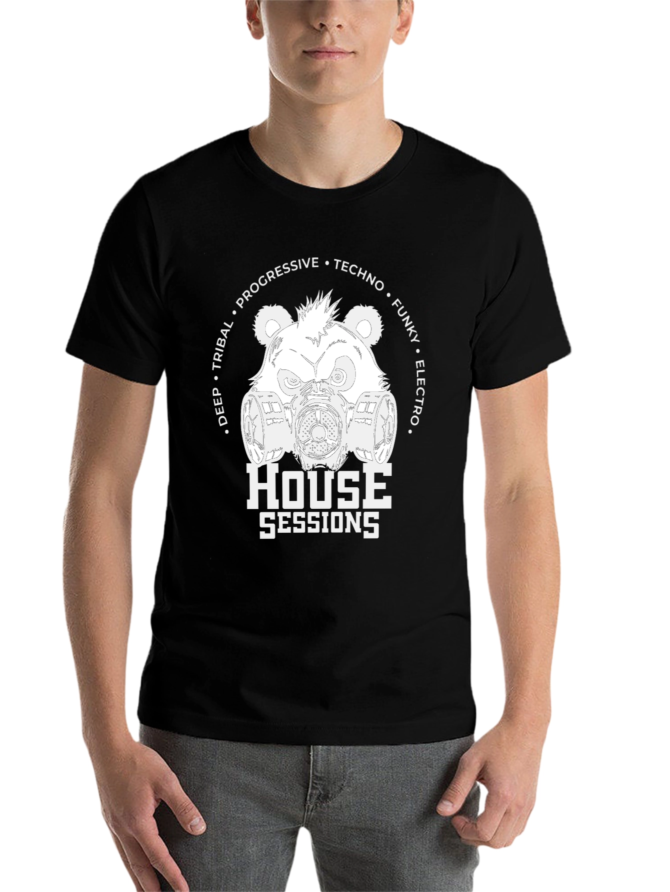 Black House Sessions Bear T-Shirt - Electro, Techno, Funky view 7