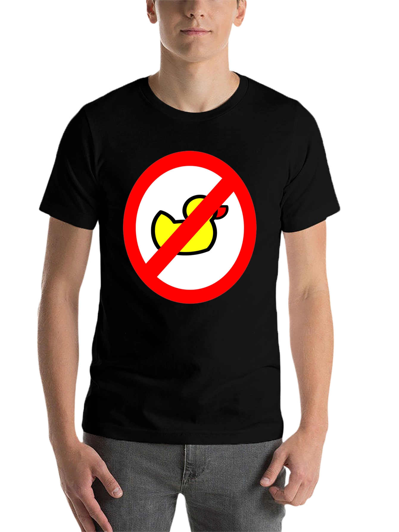 Black No Ducks Allowed T-Shirt - Novelty Graphic Tee view 7