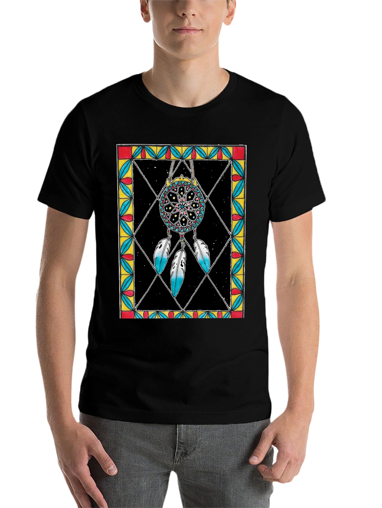 Black Dreamcatcher Graphic Tee view 7