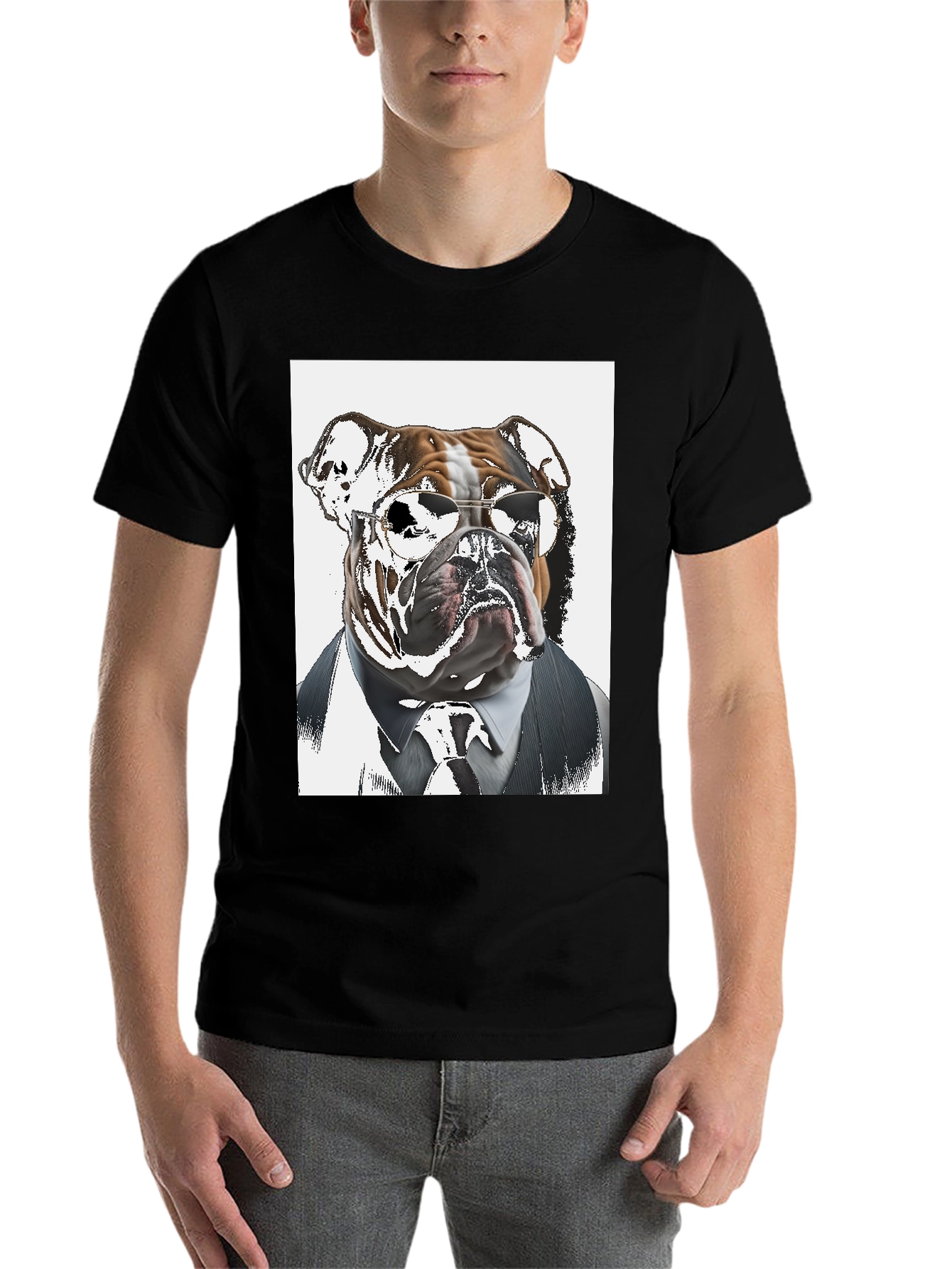 Black Dog Boss T-Shirt - Cool Canine Style view 7