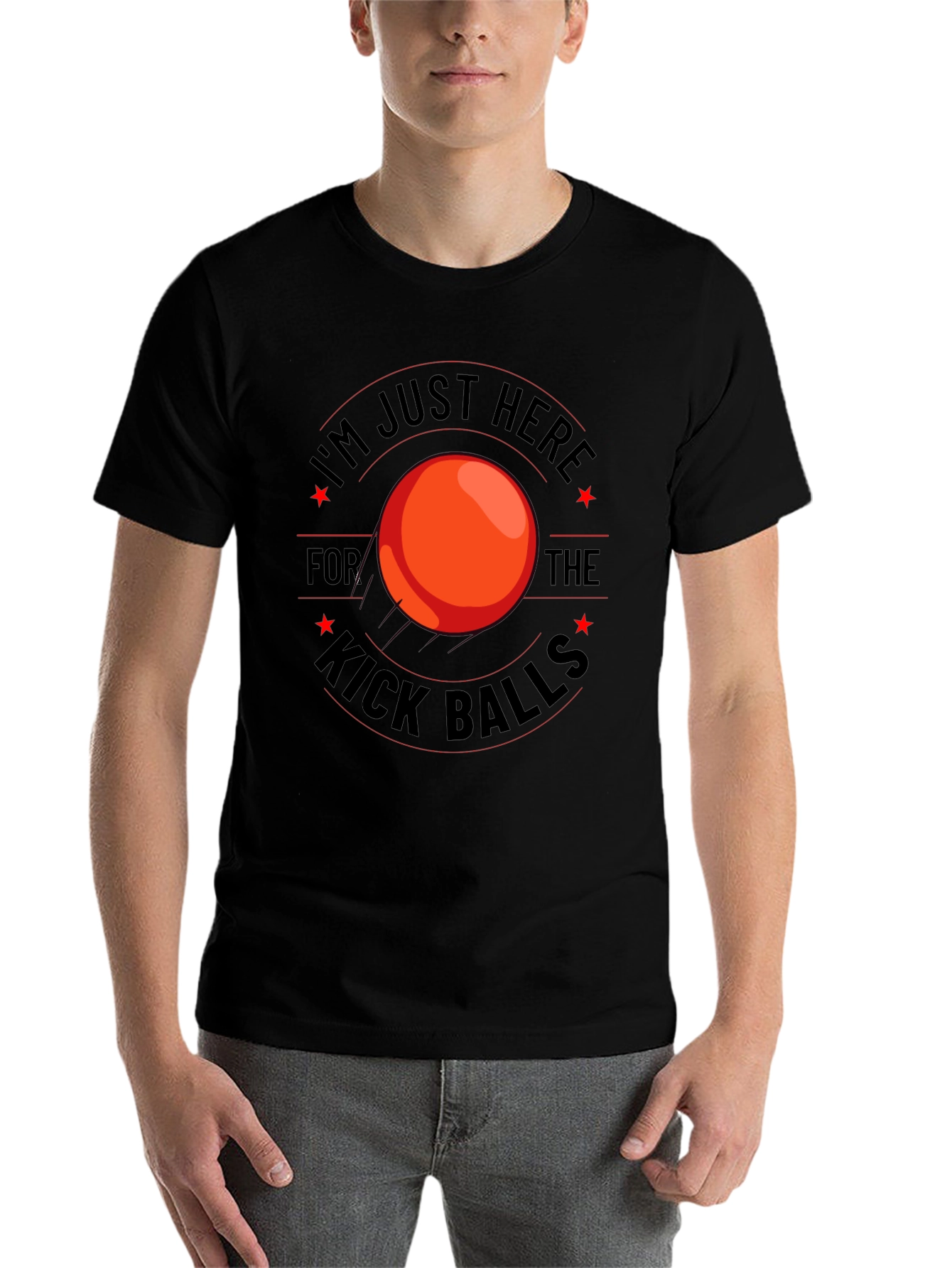 Kickball T-Shirt - I'm Just Here For The Kick Balls - 7