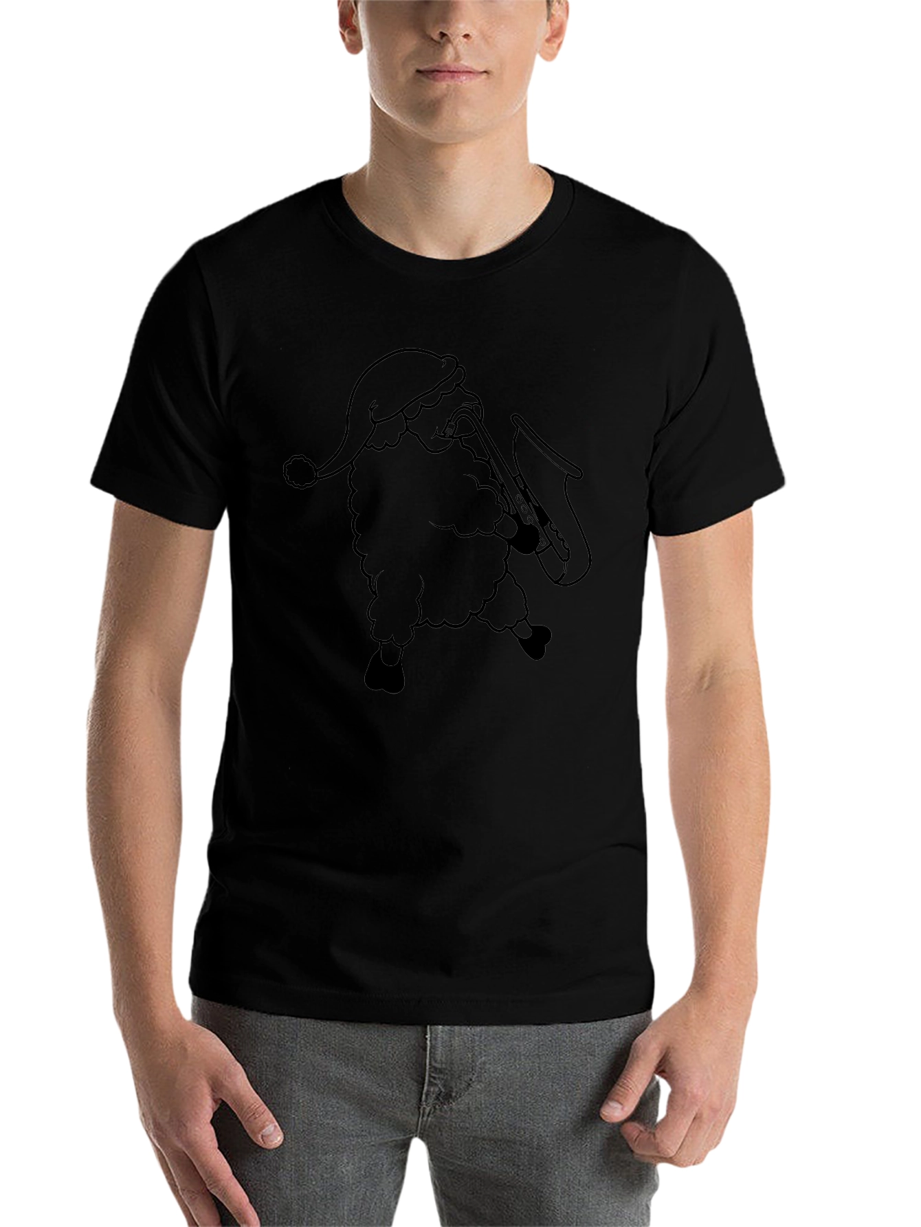 Black Santa Saxophone Graphic Tee - Black view 7