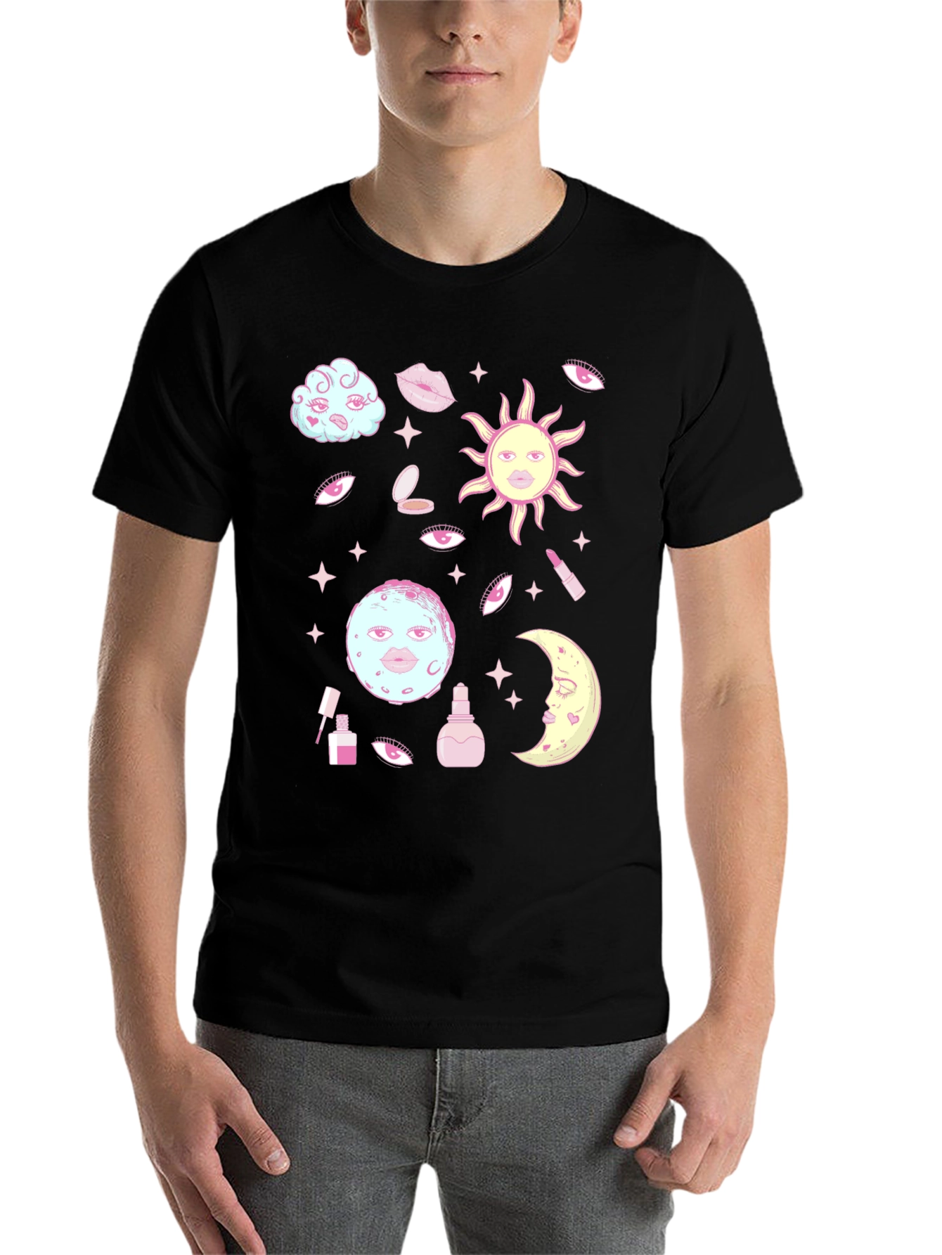 Black Celestial Dreams T-Shirt view 7