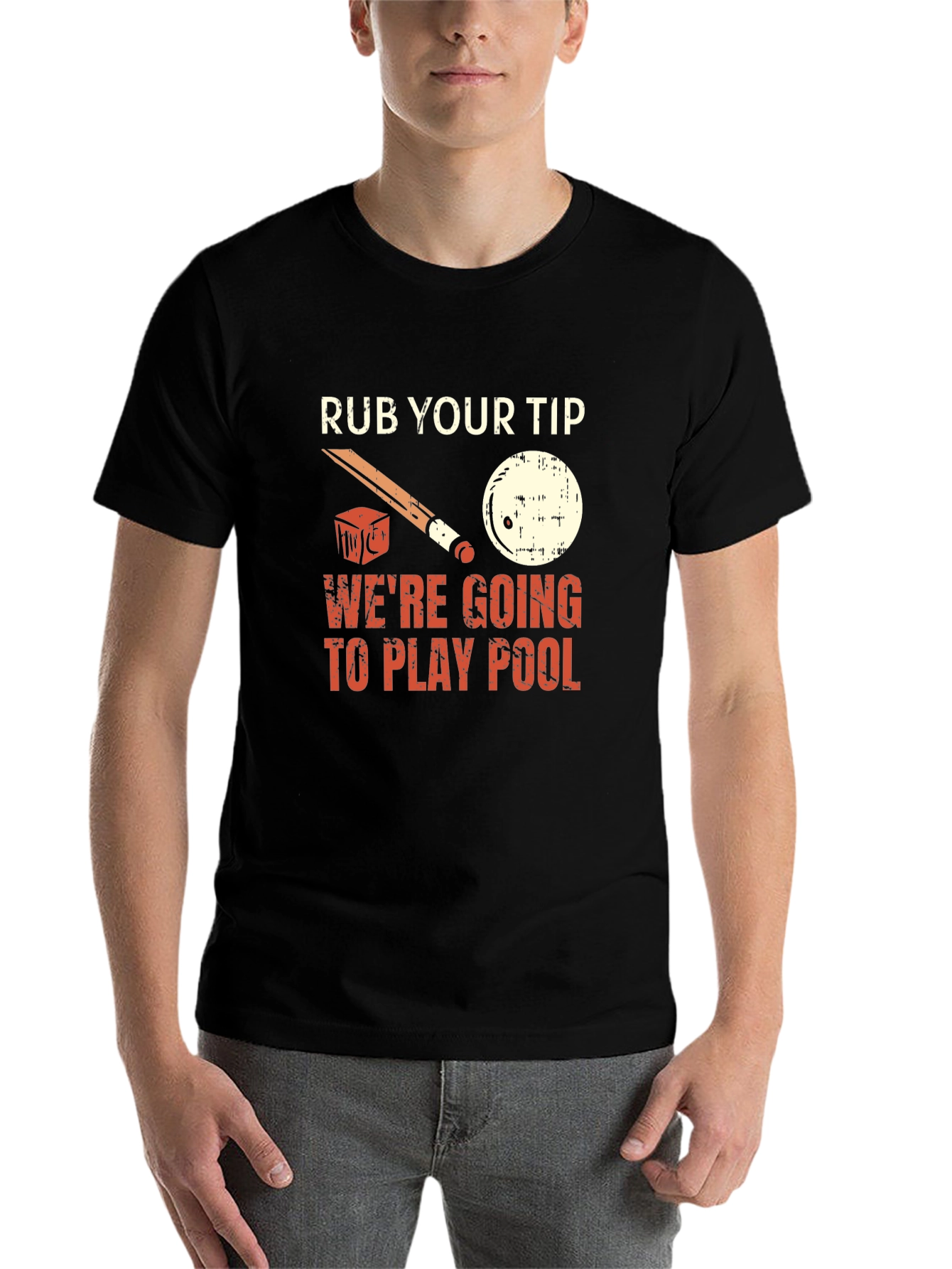 Black Rub Your Tip Pool T-Shirt view 7