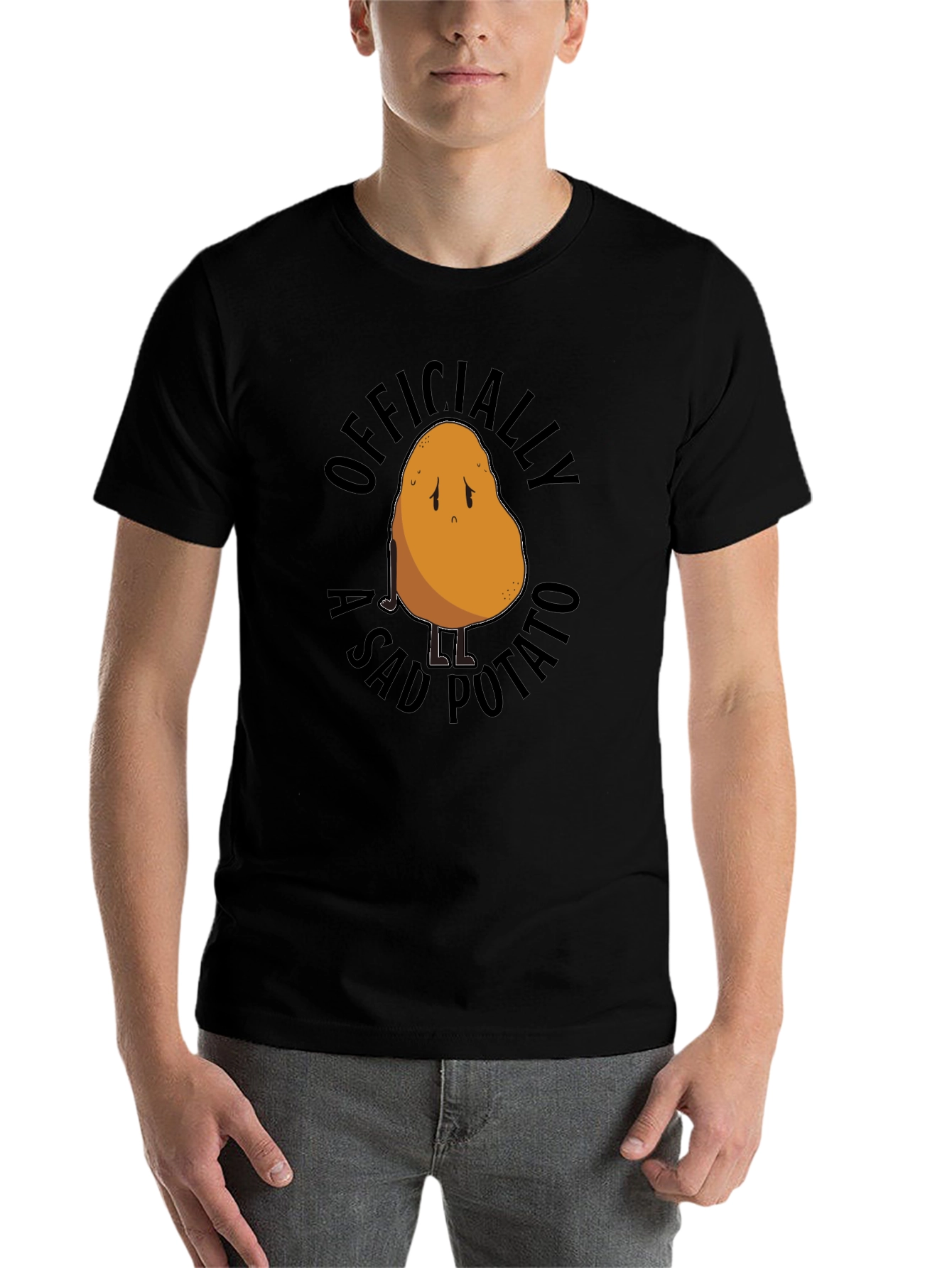 Black Officially A Sad Potato T-Shirt view 7