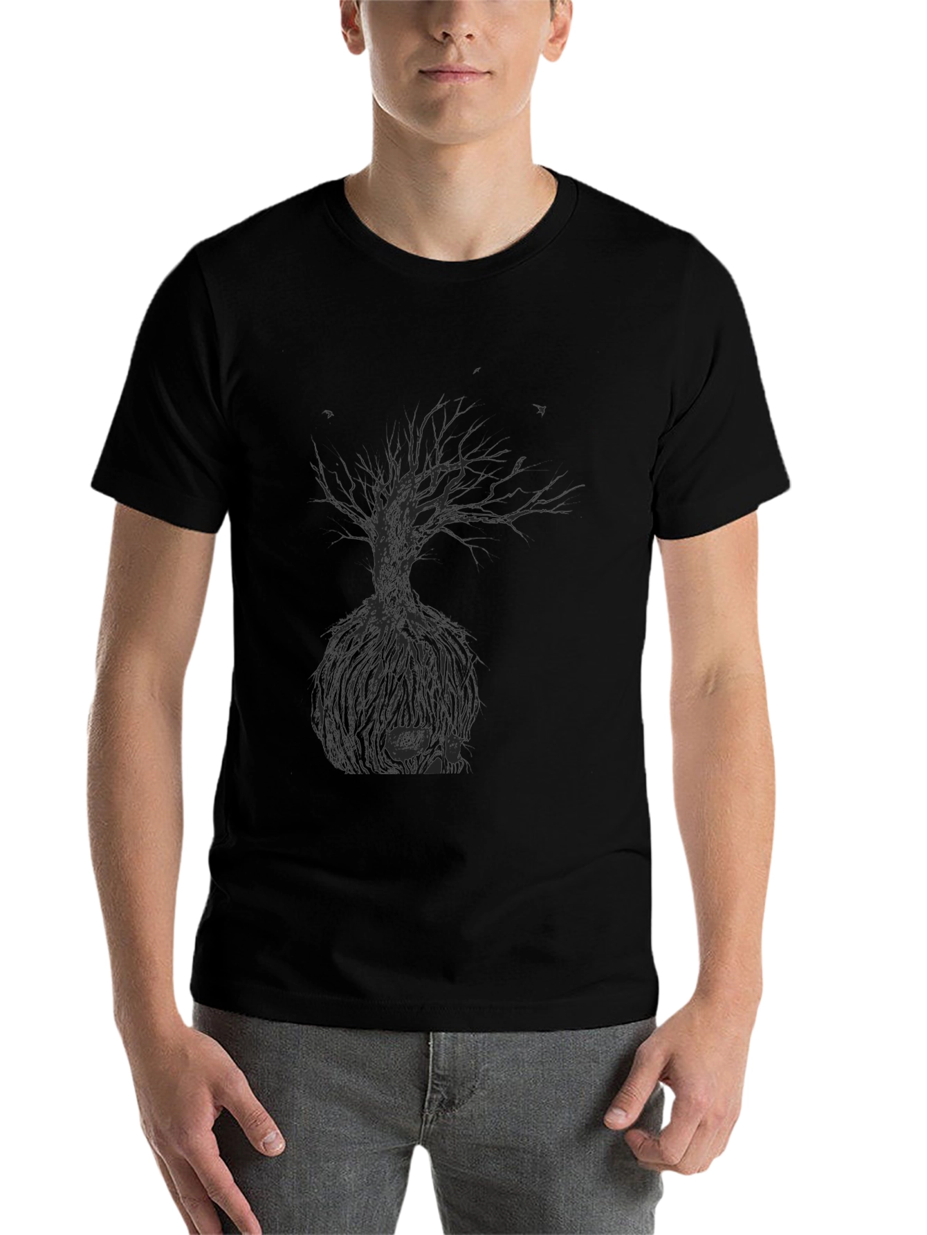 Black Black Tree Graphic Tee - Men's Casual Fit view 7