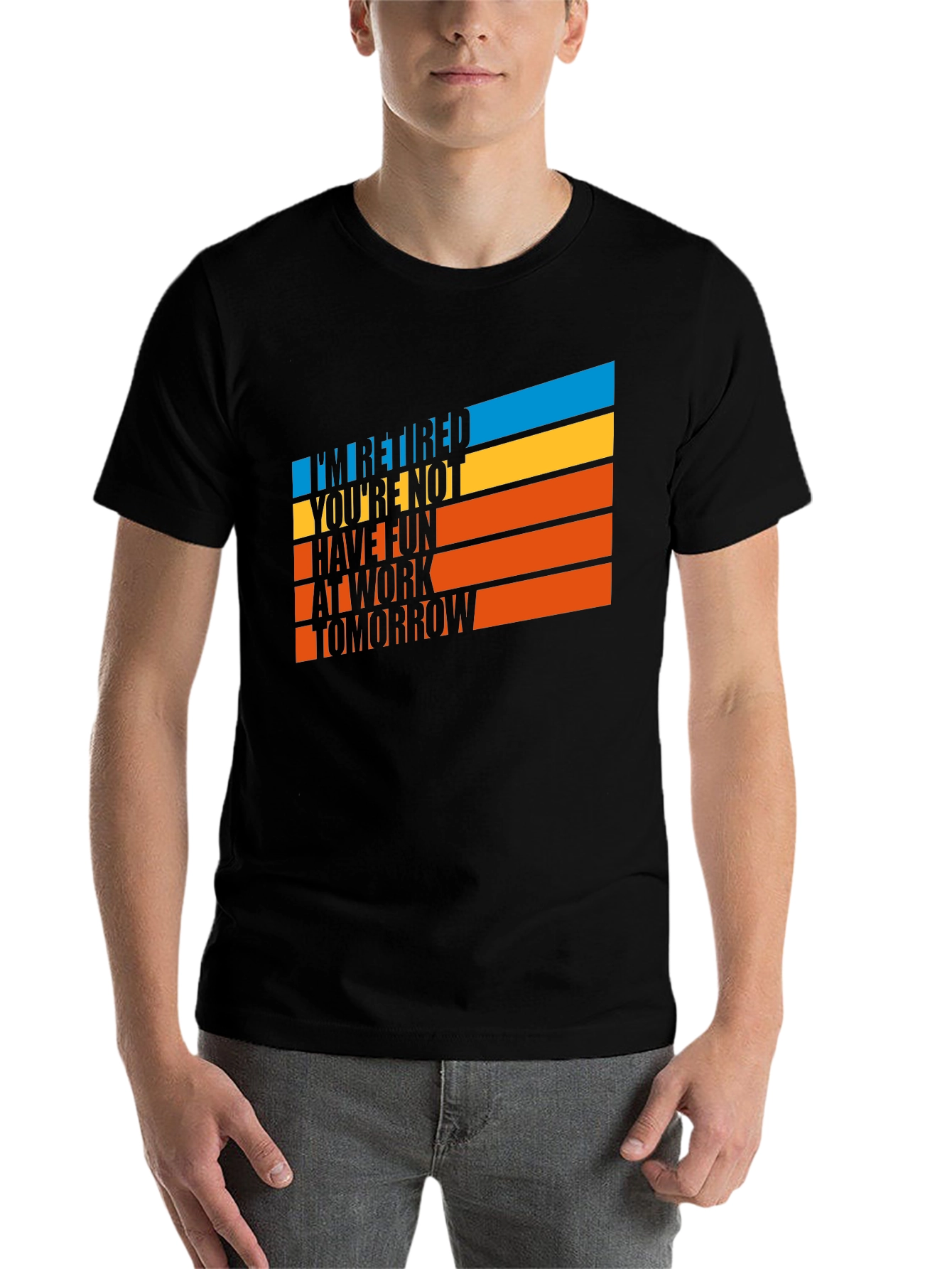 Black Retired Fun T-Shirt view 7