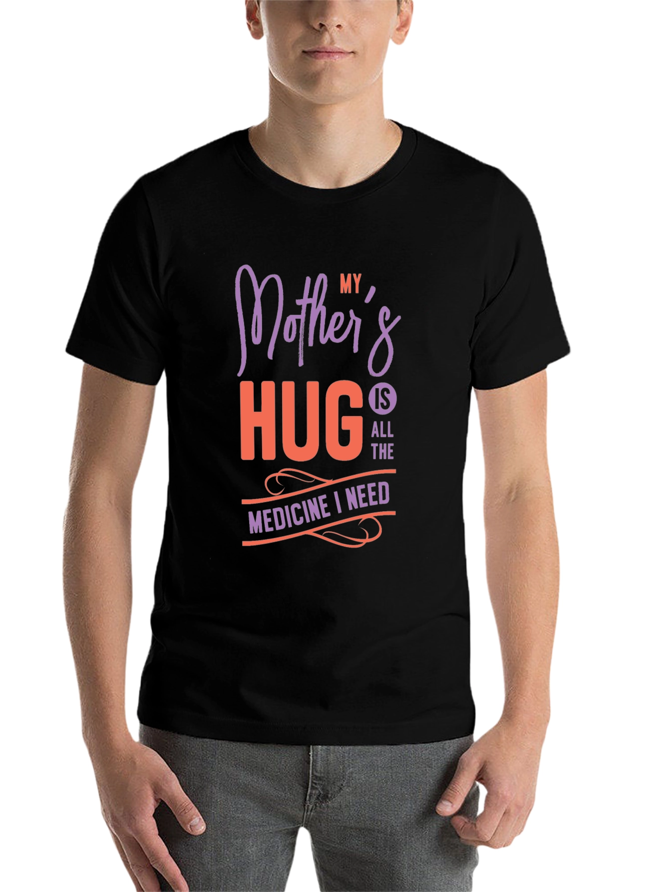 Black Mother's Hug T-Shirt - All The Medicine I Need view 7